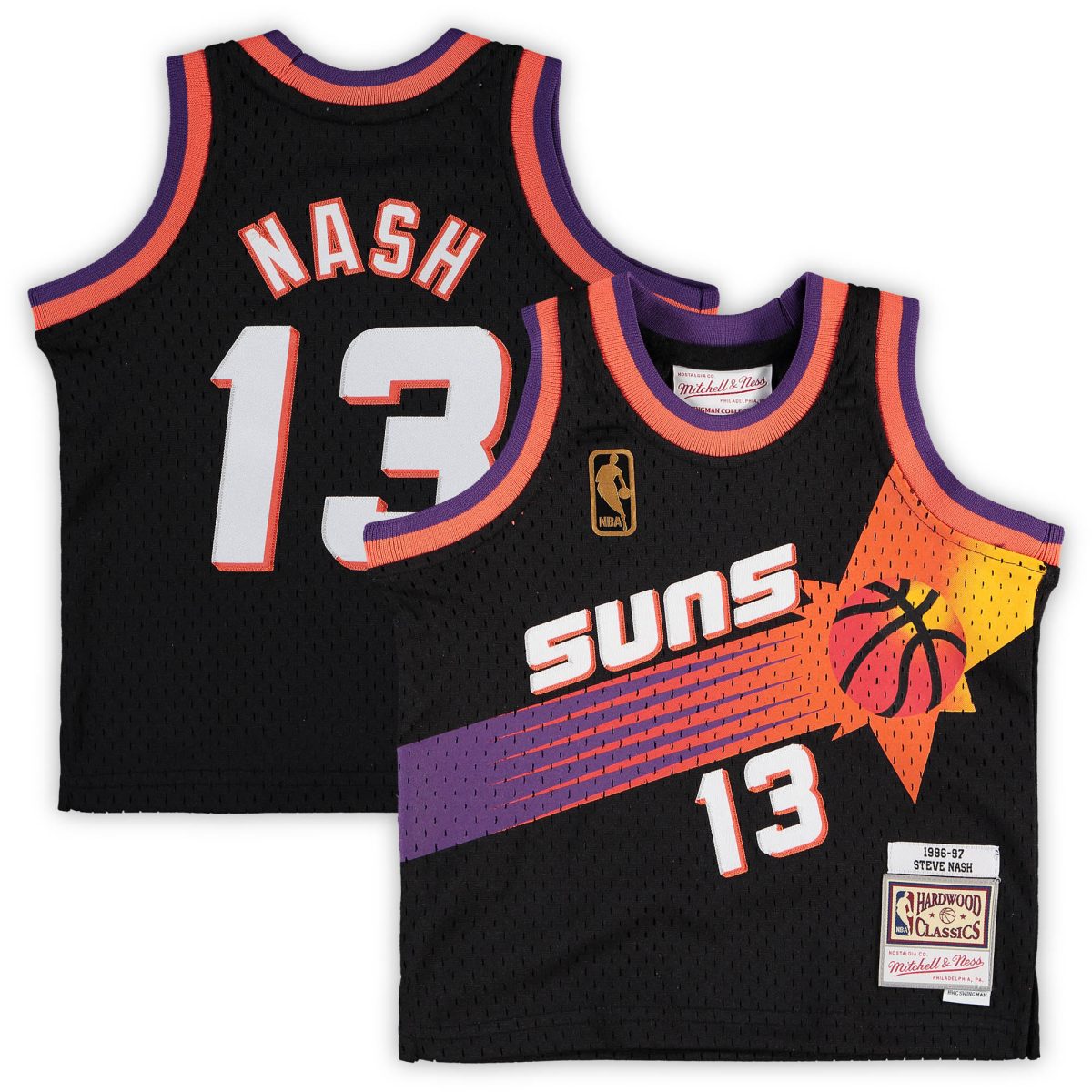 Phoenix Suns infant phoenix suns steve nash mitchell  ness black 199697 hardwood classics retired player jersey Collection | Official Suns Shop