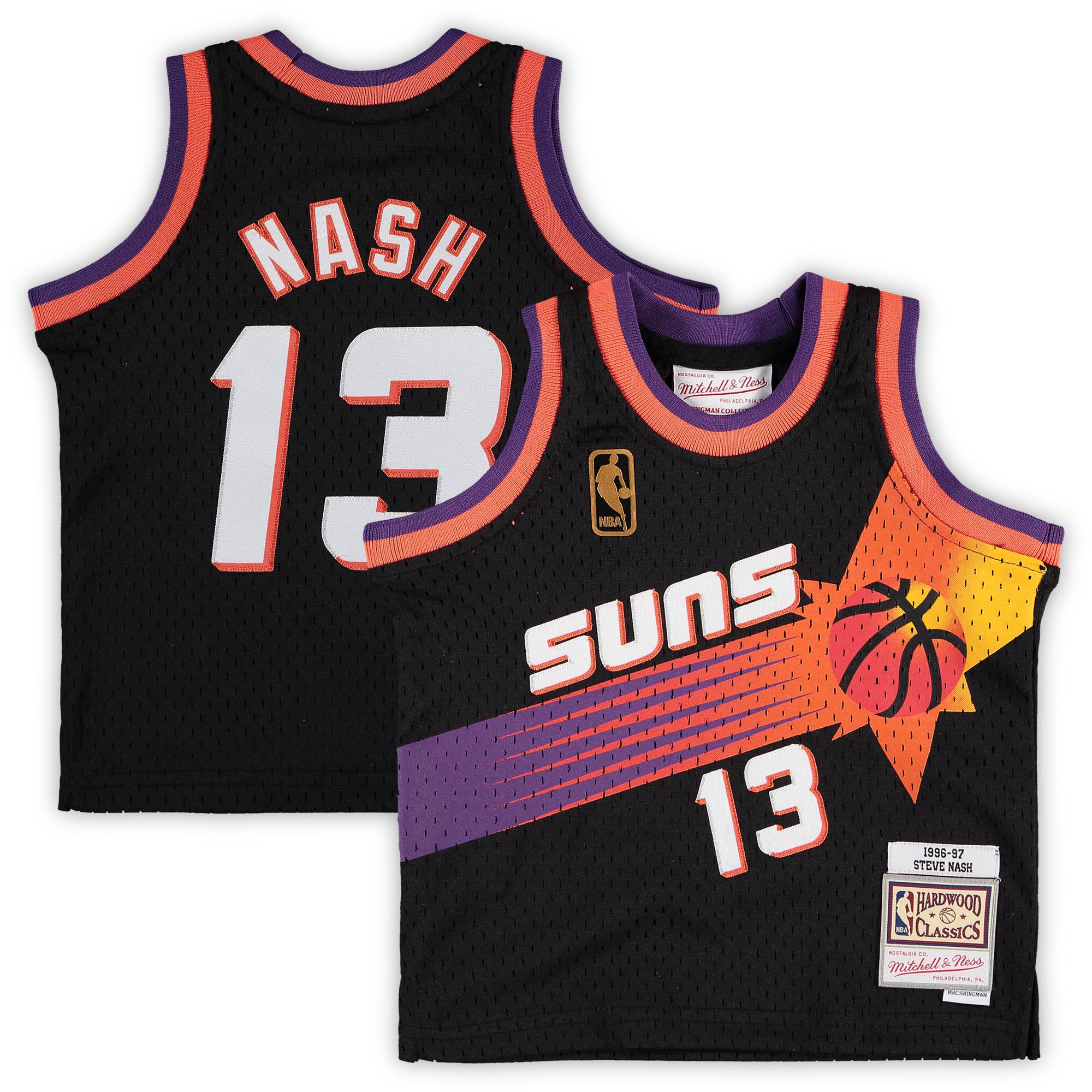 Phoenix Suns infant phoenix suns steve nash mitchell  ness black 199697 hardwood classics retired player jersey Collection | Official Suns Shop