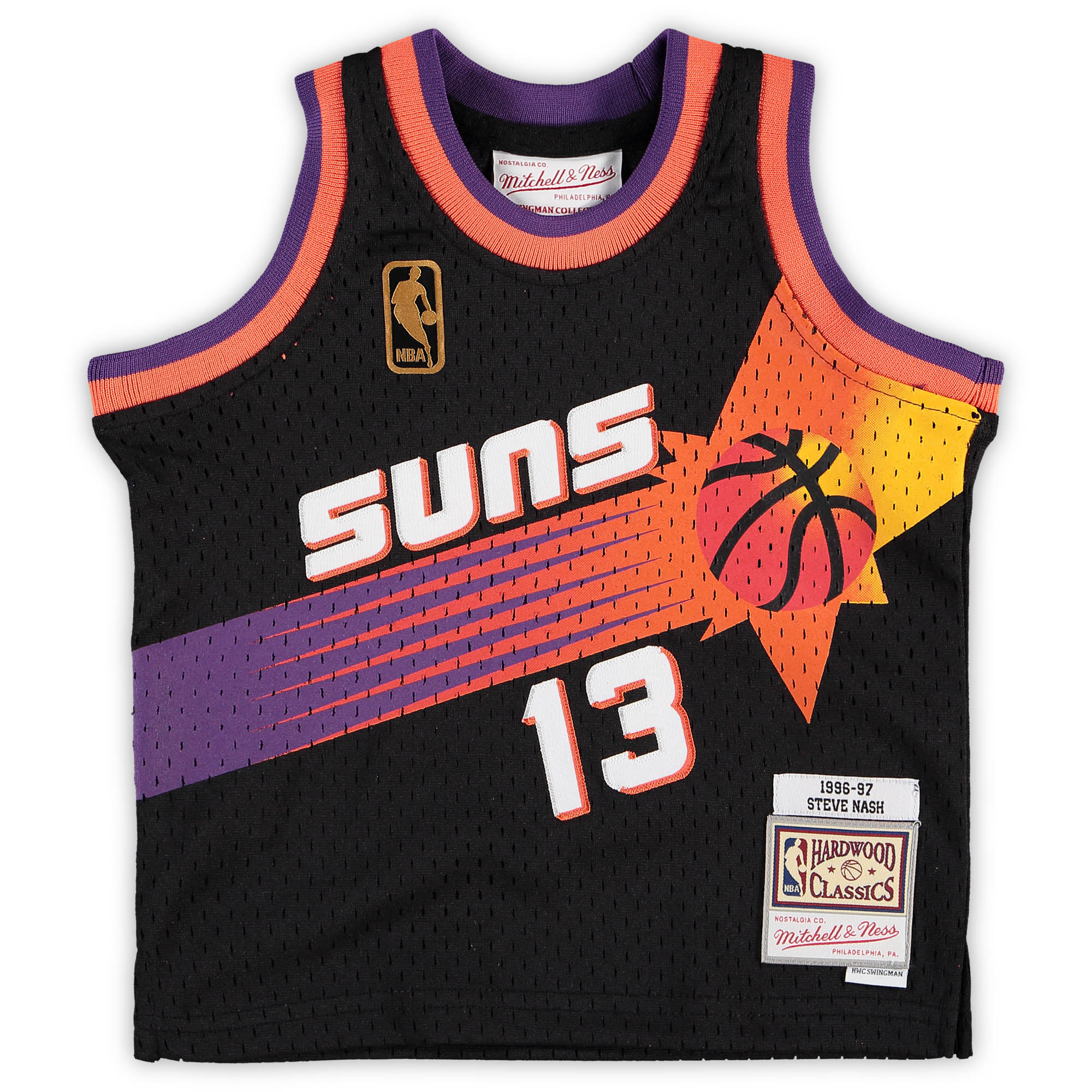 Phoenix Suns infant phoenix suns steve nash mitchell  ness black 199697 hardwood classics retired player jersey Collection | Official Suns Shop