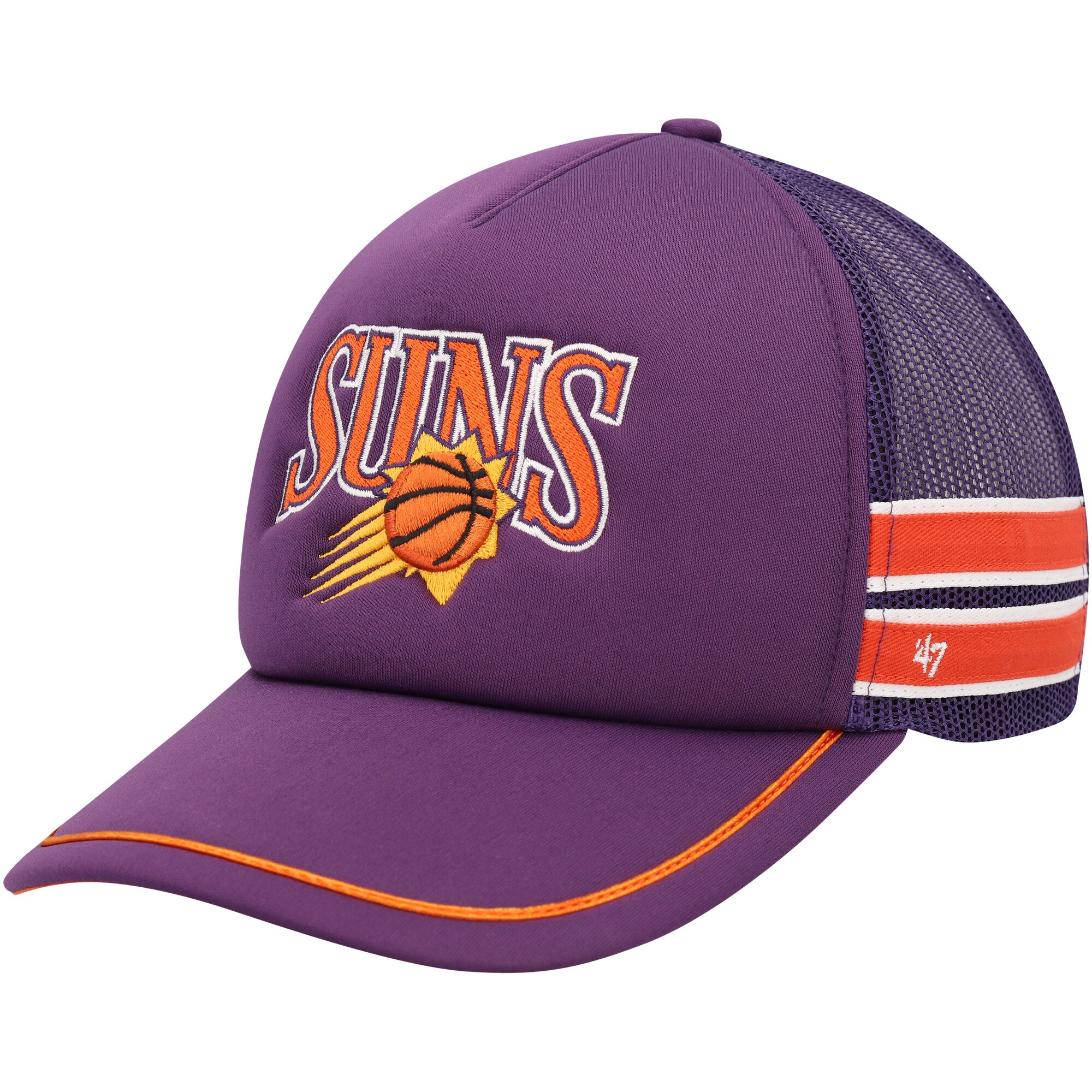 Phoenix Suns mens phoenix suns 47 purple sidebrand stripes trucker adjustable hat Collection | Official Suns Shop