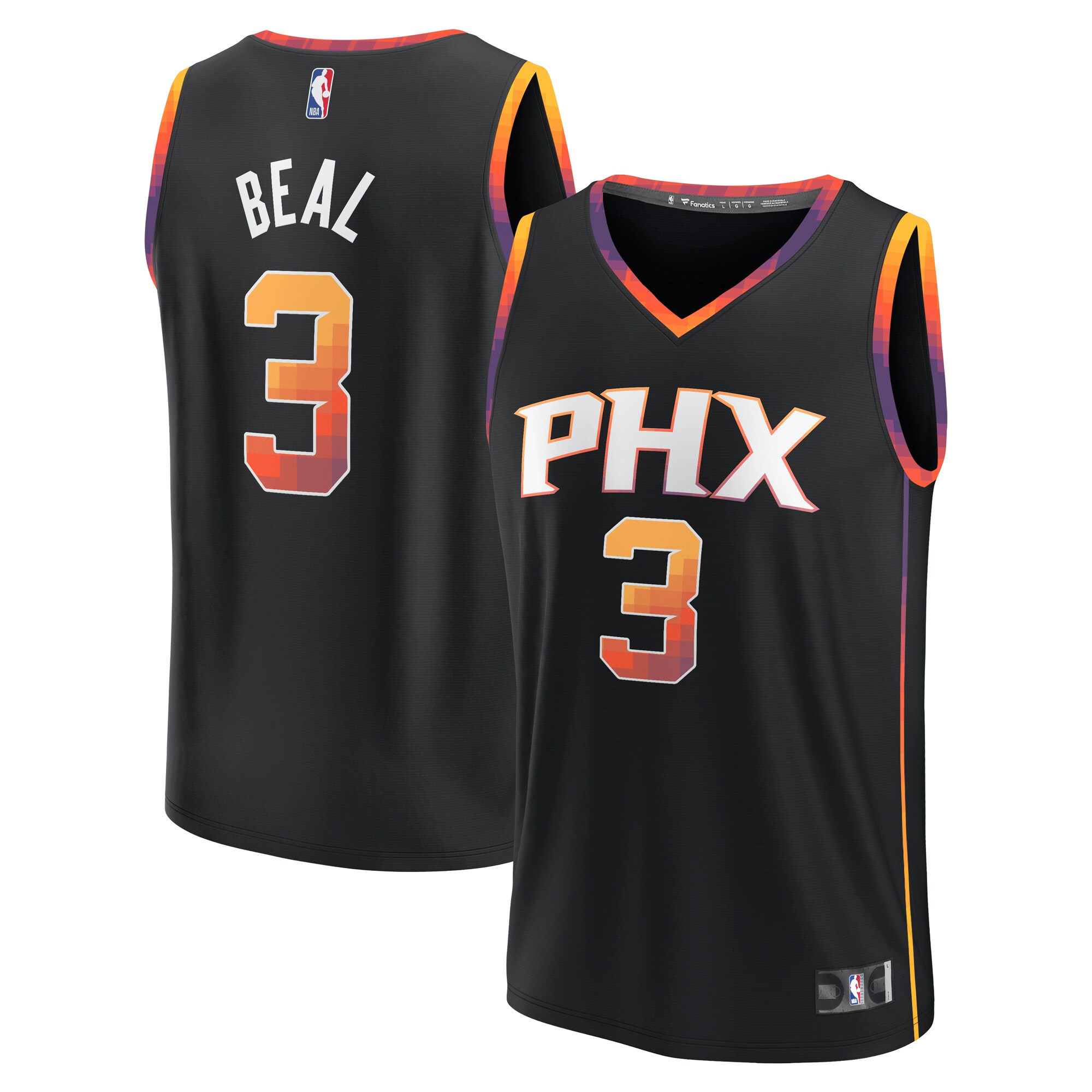 Phoenix Suns mens phoenix suns bradley beal fanatics black fast break player jersey – statement edition Collection | Official Suns Shop