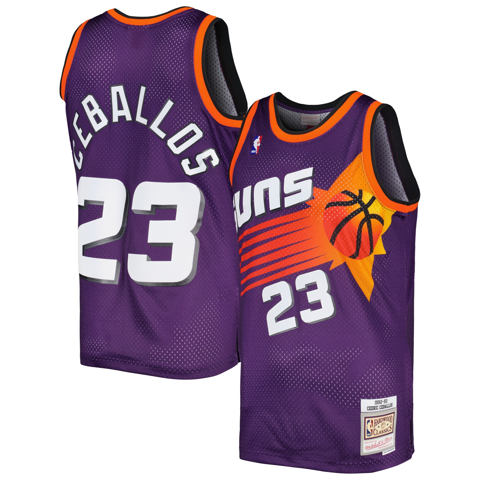 Phoenix Suns mens phoenix suns cedric ceballos mitchell  ness purple 199293 hardwood classics swingman jersey Collection | Official Suns Shop