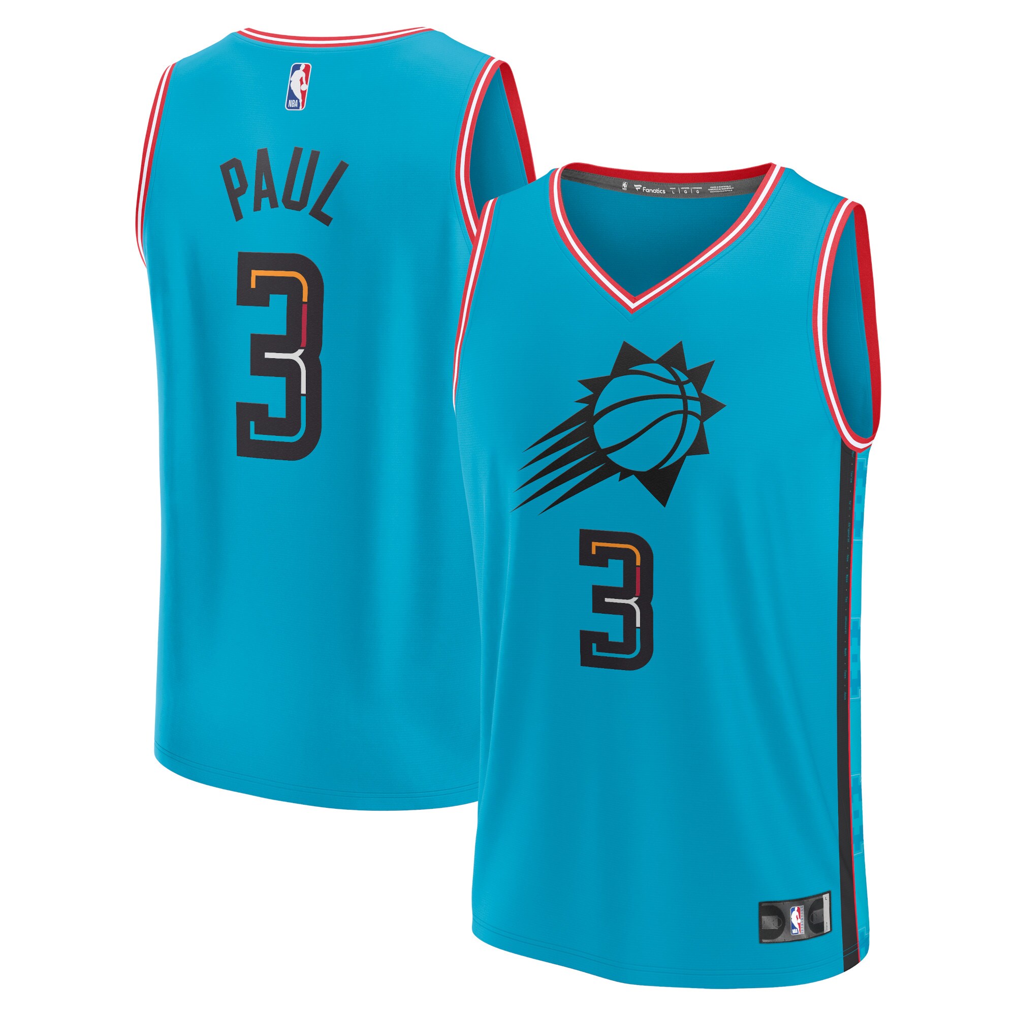 Phoenix Suns mens phoenix suns chris paul fanatics teal fastbreak jersey – city edition Collection | Official Suns Shop