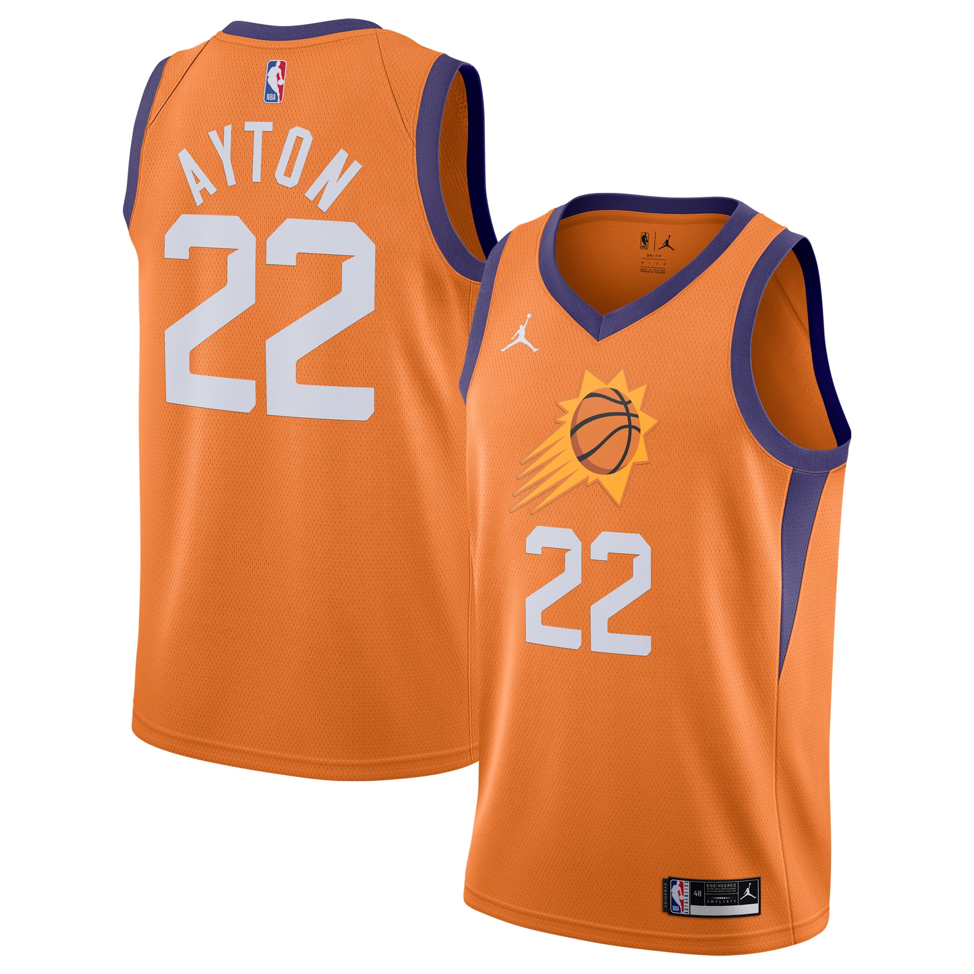 Phoenix Suns mens phoenix suns deandre ayton jordan brand orange 202021 swingman jersey – statement edition Collection | Official Suns Shop