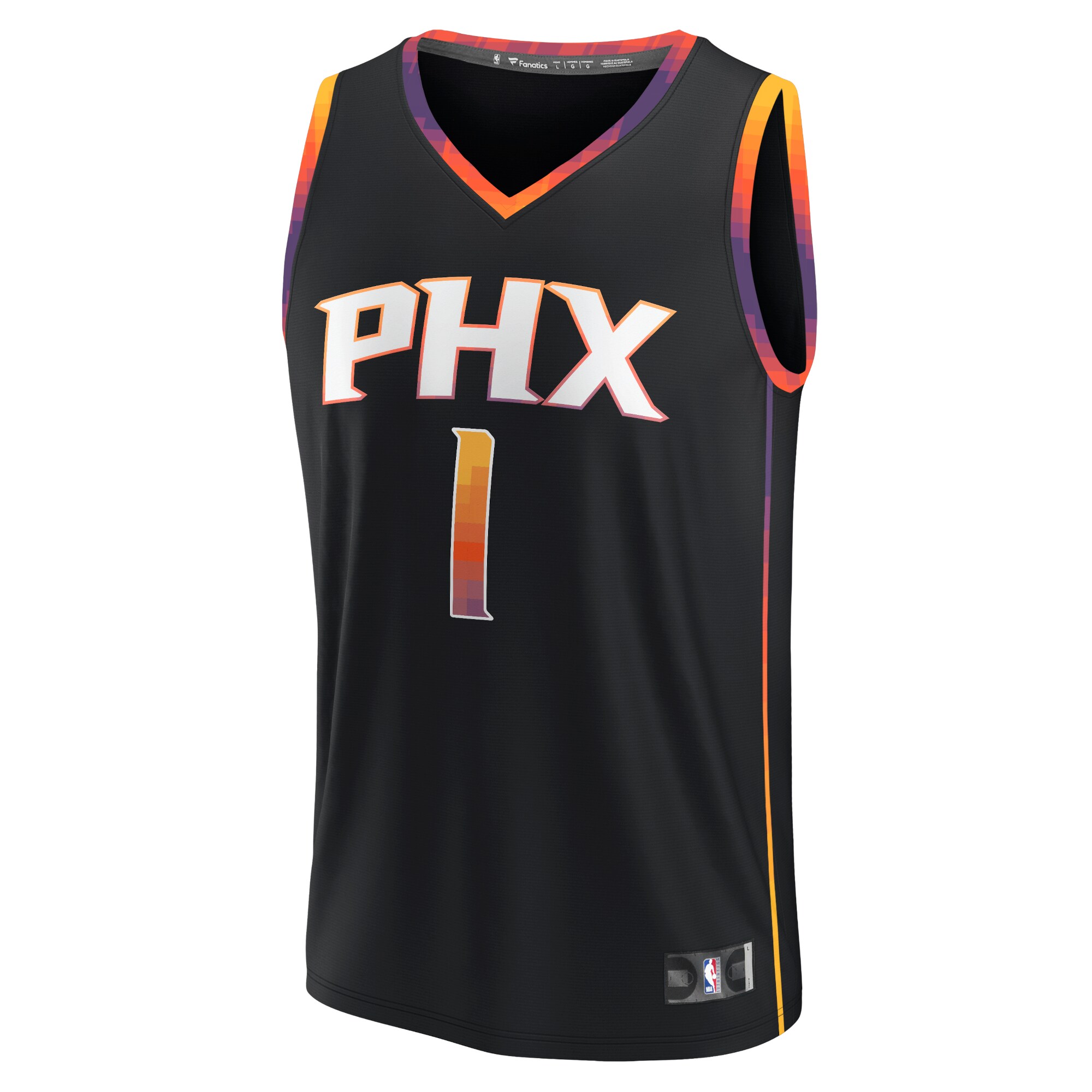 Phoenix Suns mens phoenix suns devin booker fanatics black fast break replica player jersey – statement edition Collection | Official Suns Shop