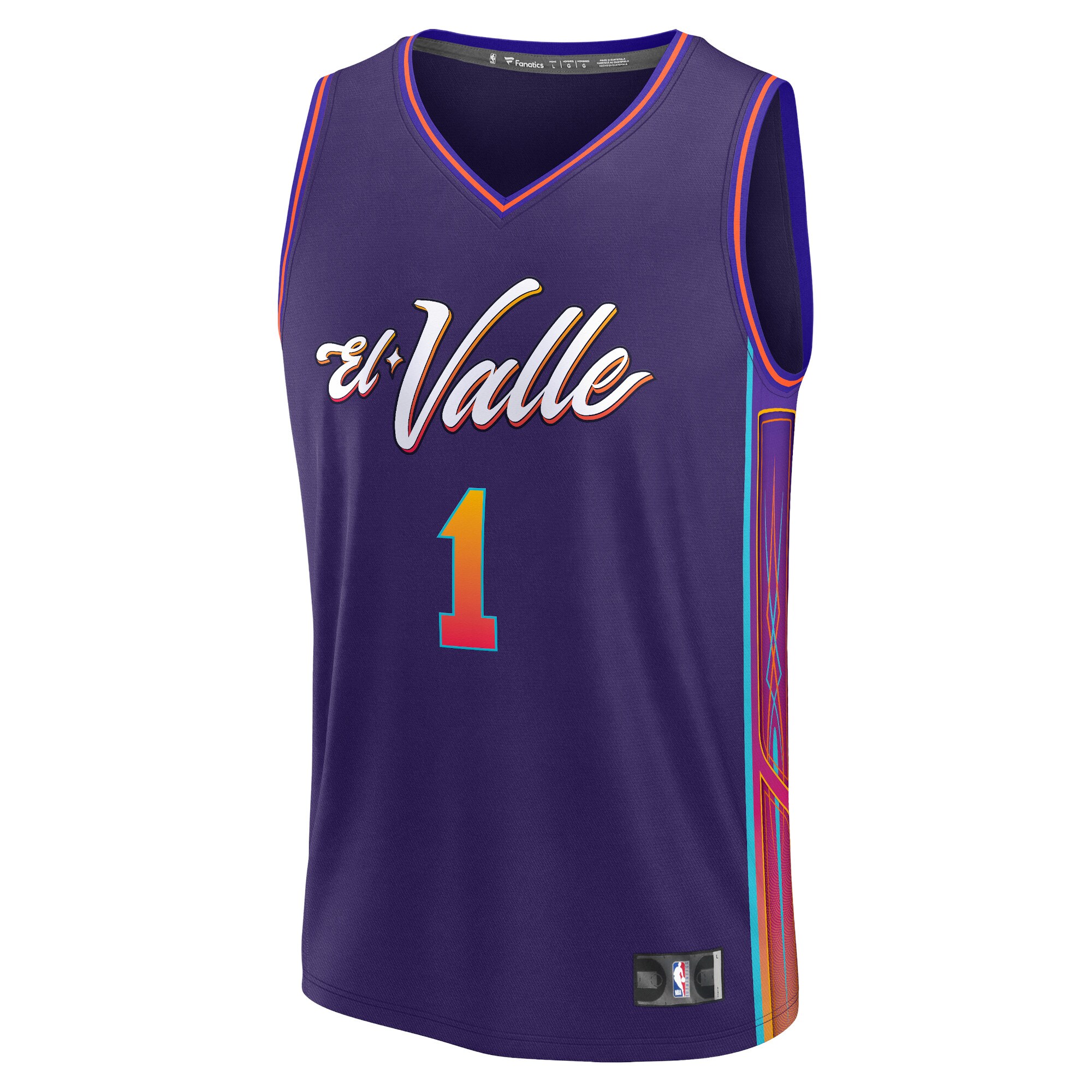 Phoenix Suns mens phoenix suns devin booker fanatics purple fast break jersey – city edition Collection | Official Suns Shop