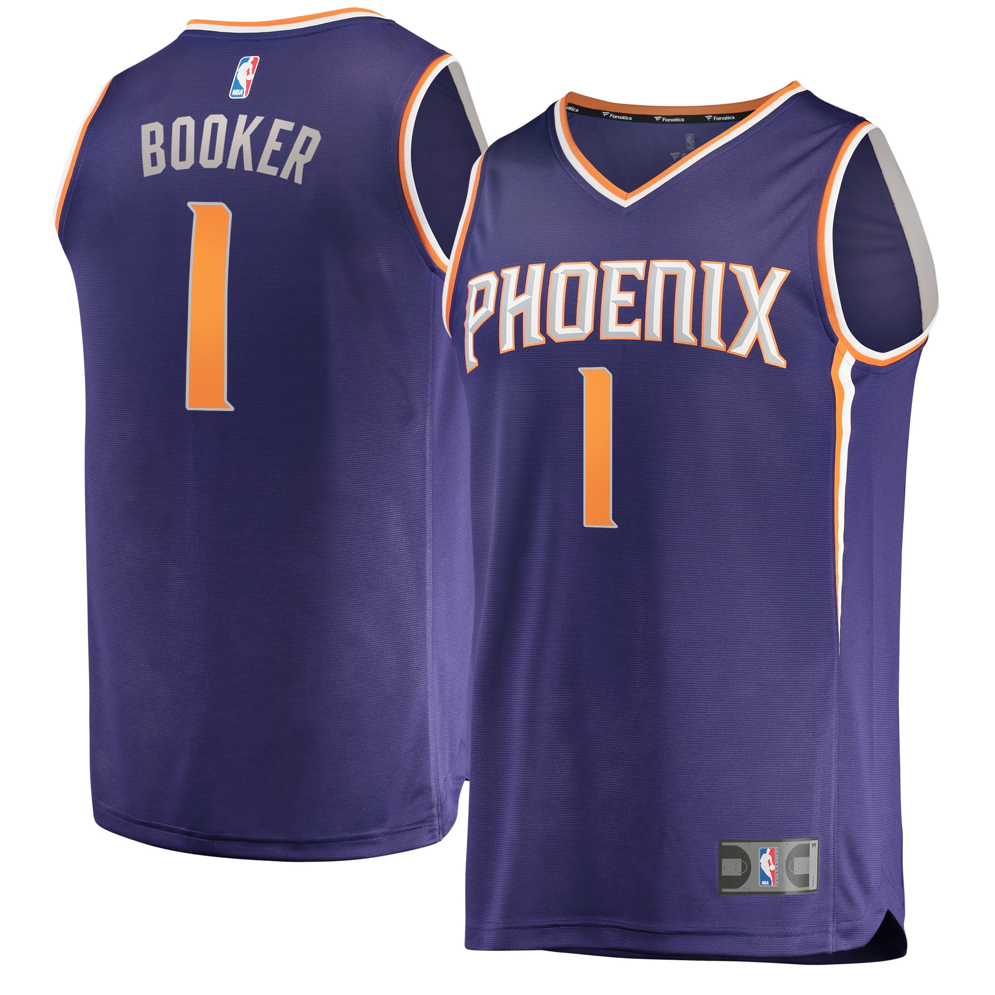 Phoenix Suns mens phoenix suns devin booker fanatics purple fast break replica jersey – icon edition Collection | Official Suns Shop