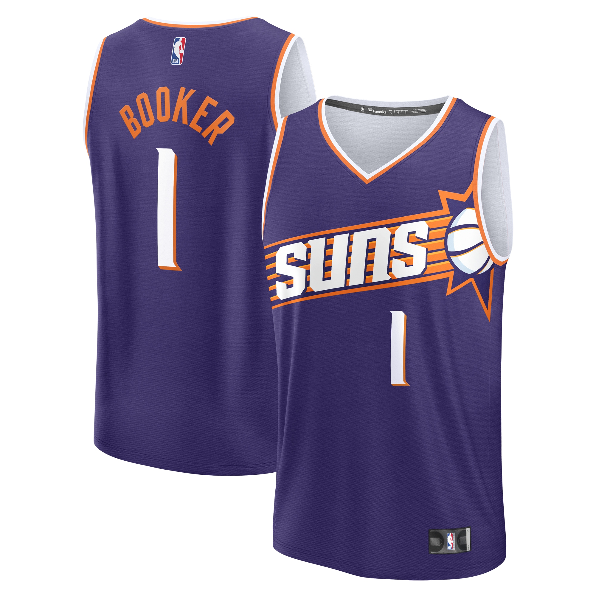 Phoenix Suns mens phoenix suns devin booker fanatics purple fast break replica player jersey – icon edition Collection | Official Suns Shop