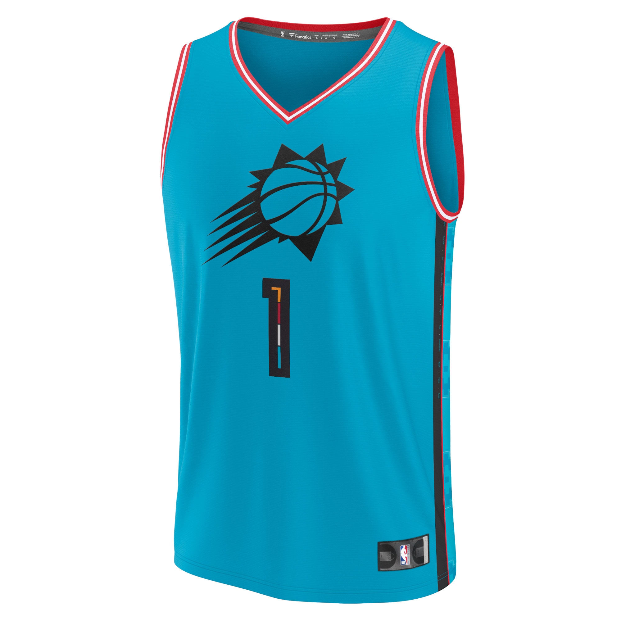 Phoenix Suns mens phoenix suns devin booker fanatics teal fastbreak jersey – city edition Collection | Official Suns Shop