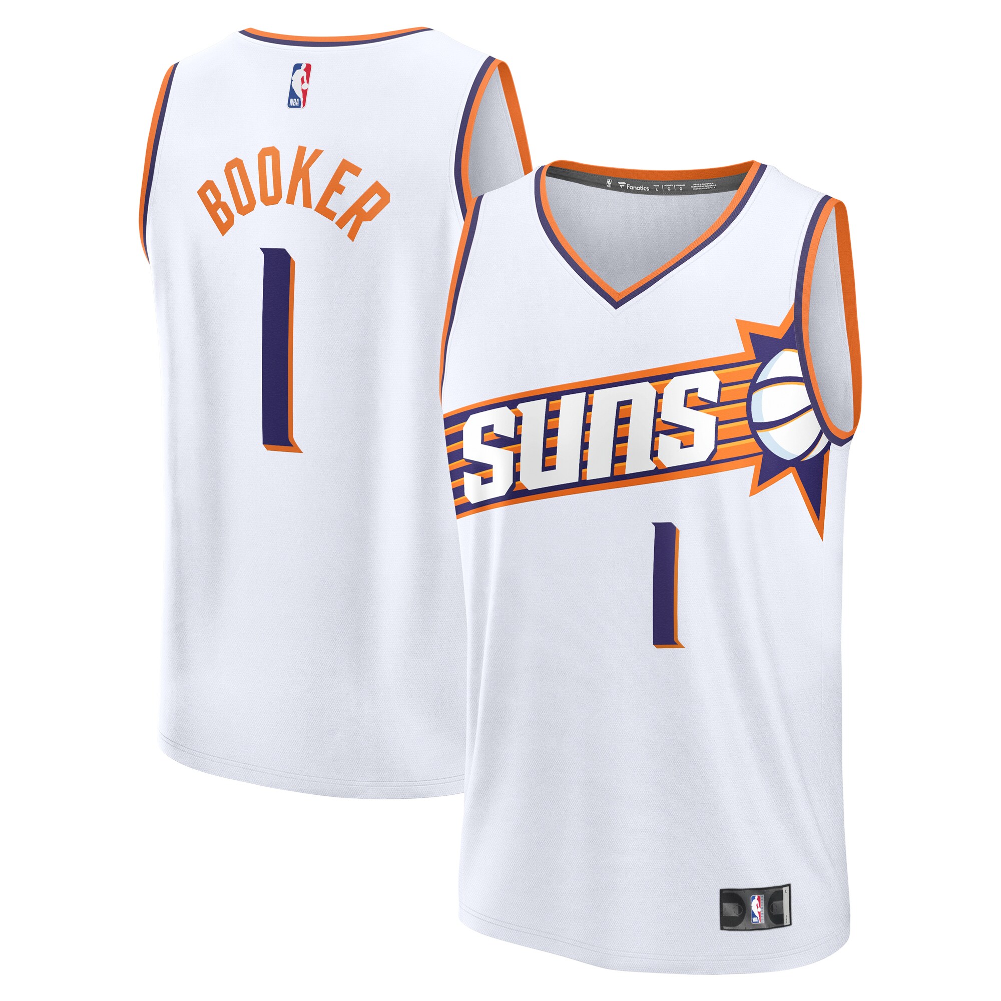 Phoenix Suns mens phoenix suns devin booker fanatics white fast break replica player jersey – association edition 201291334 Collection | Official Suns Shop