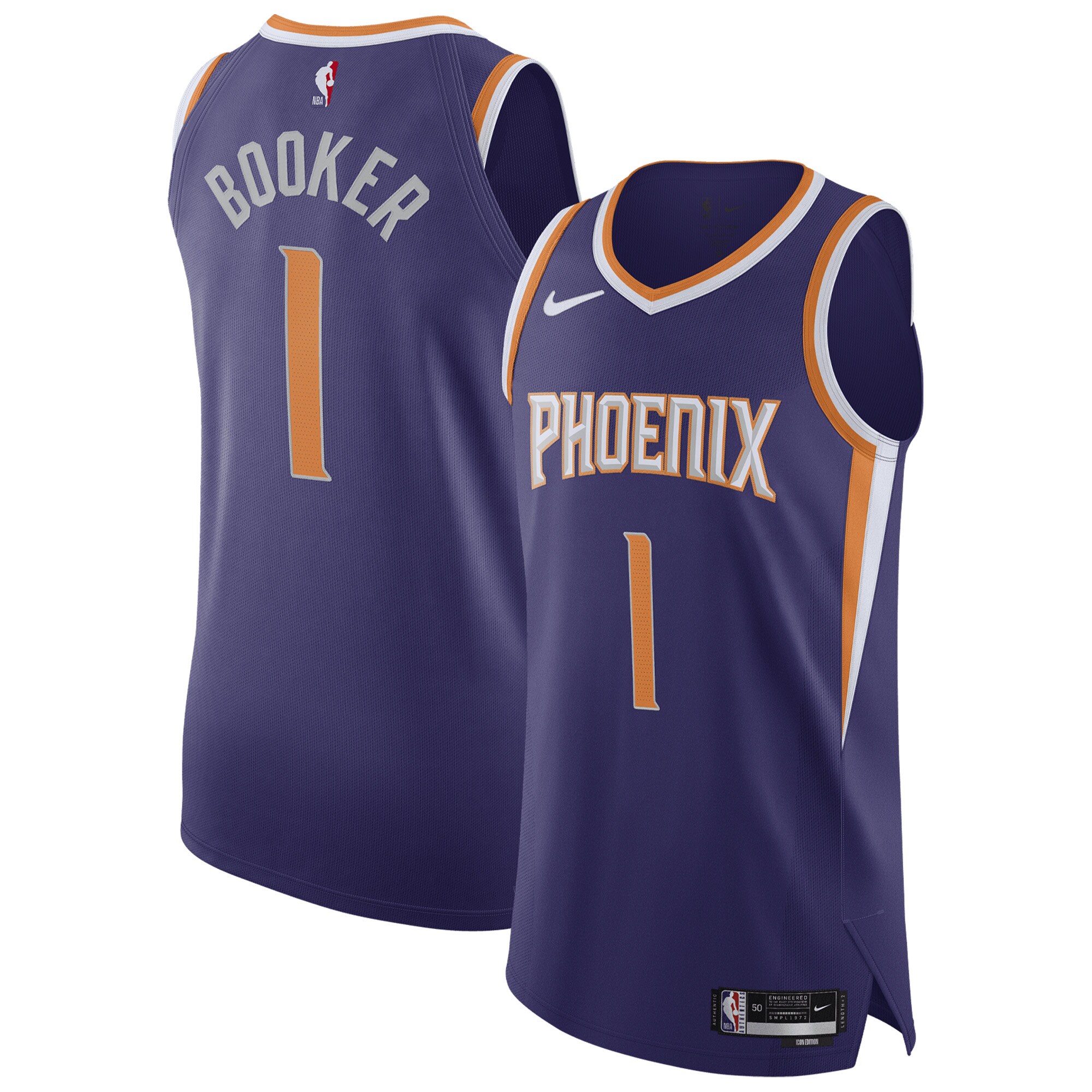 Phoenix Suns mens phoenix suns devin booker nike purple authentic jersey – icon edition 4654369 Collection | Official Suns Shop