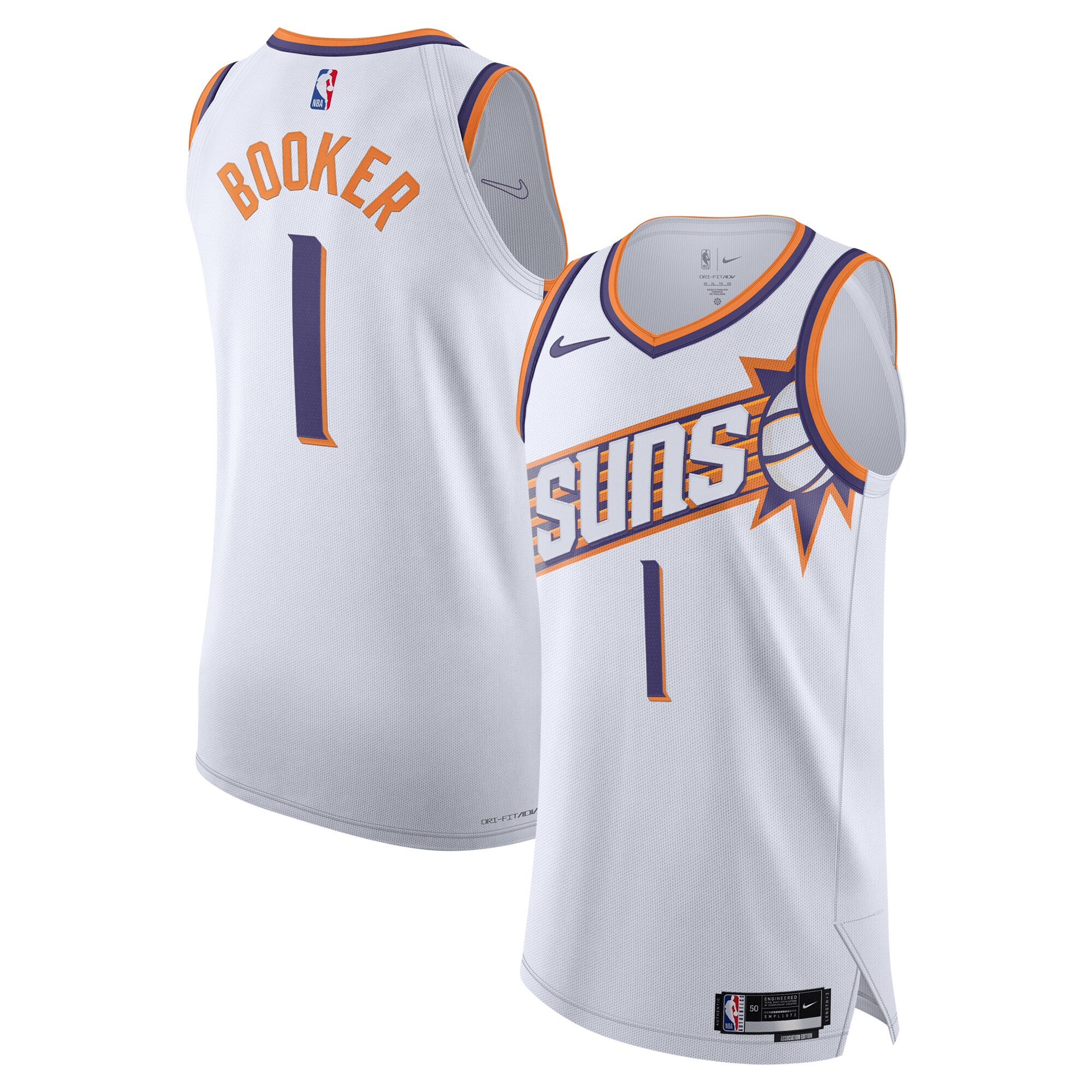 Phoenix Suns mens phoenix suns devin booker nike white authentic jersey – association edition Collection | Official Suns Shop