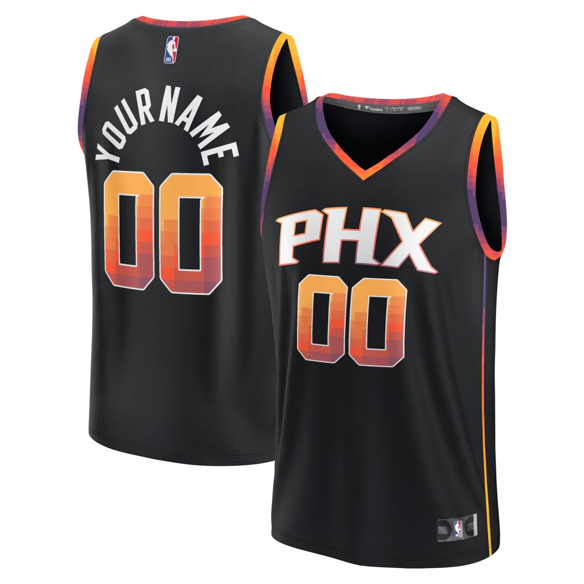 Phoenix Suns mens phoenix suns fanatics black fast break custom replica jersey – statement edition Collection | Official Suns Shop