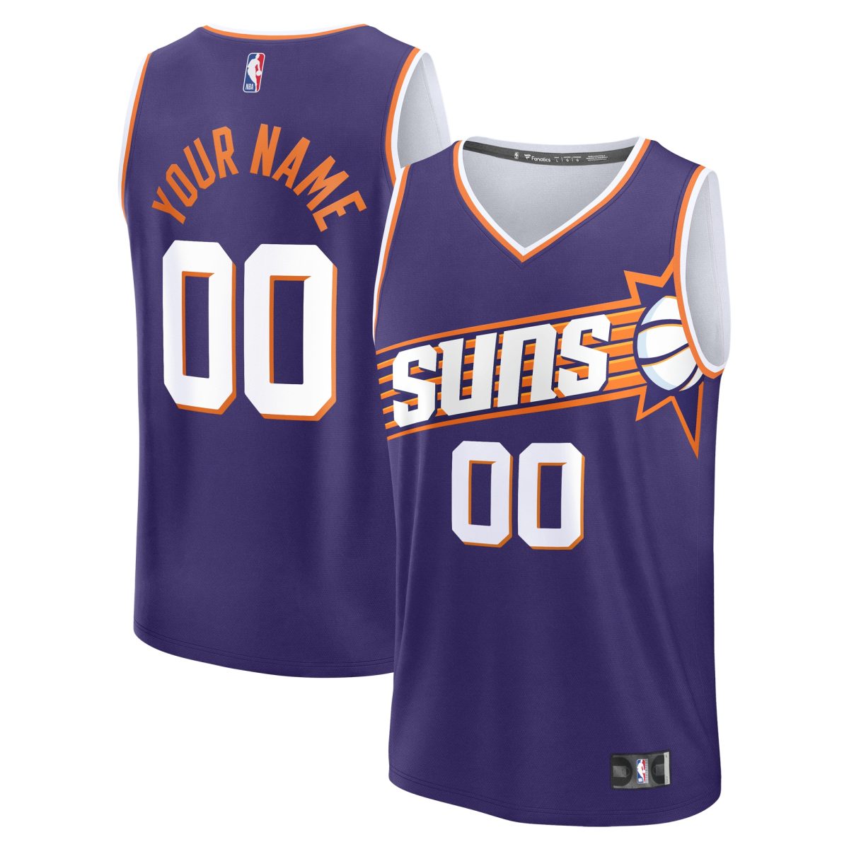 Phoenix Suns mens phoenix suns fanatics purple fast break custom jersey – icon edition Collection | Official Suns Shop