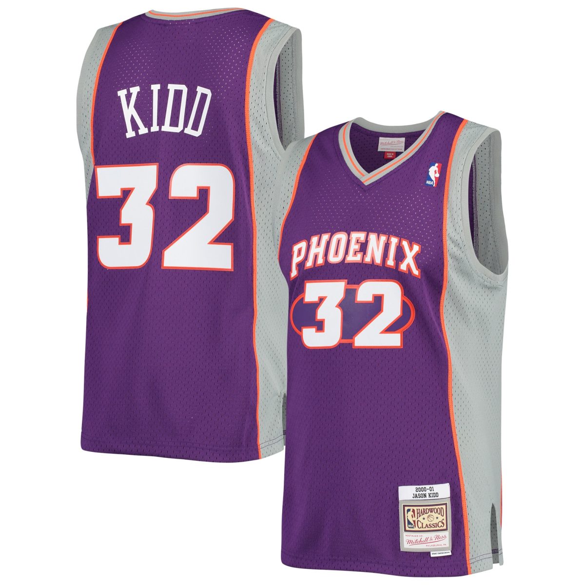 Phoenix Suns mens phoenix suns jason kidd mitchell  ness purple big  tall hardwood classics 200001 swingman jersey Collection | Official Suns Shop