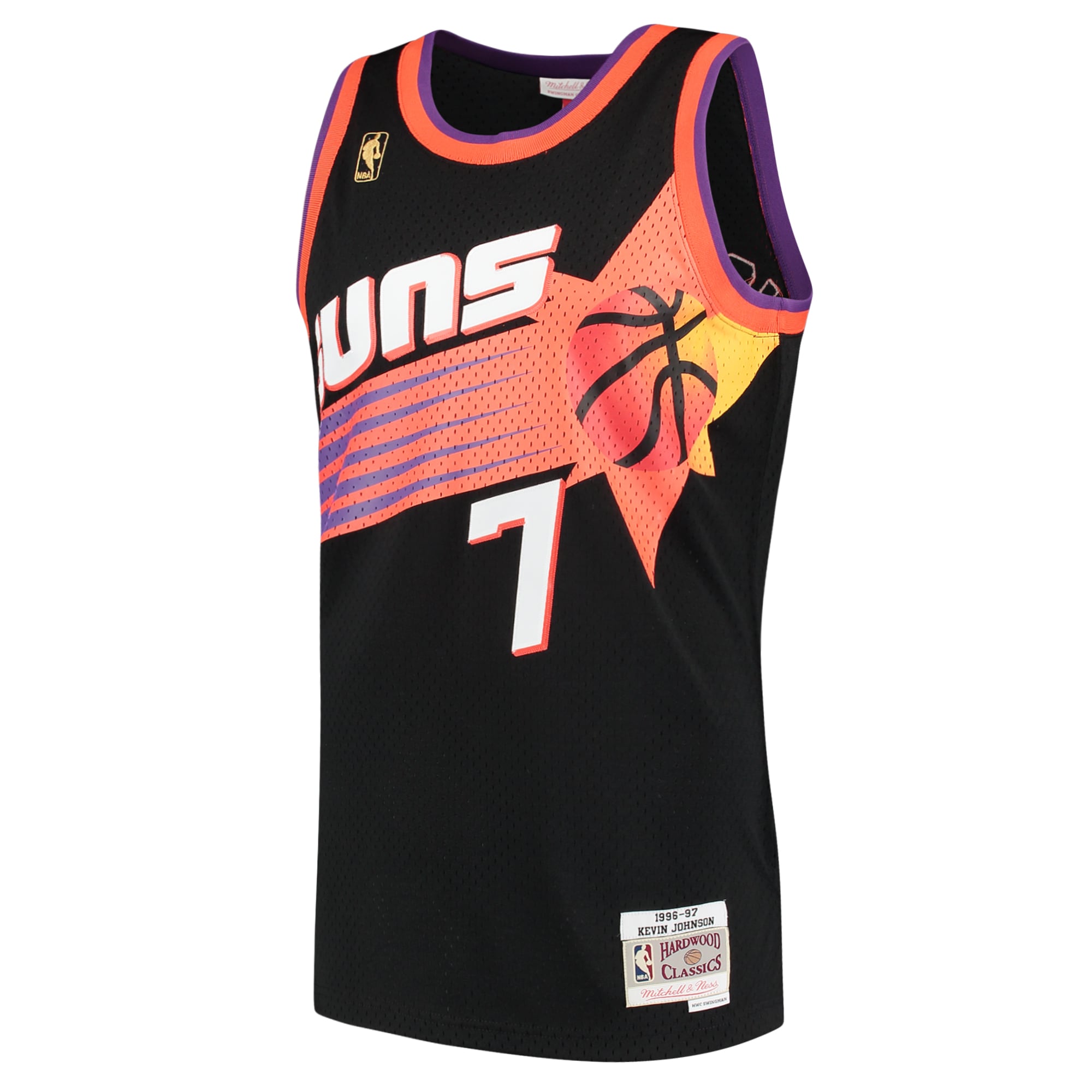 Phoenix Suns mens phoenix suns kevin johnson mitchell  ness black 199697 hardwood classics swingman jersey Collection | Official Suns Shop