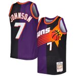 Phoenix Suns mens phoenix suns kevin johnson mitchell  ness purpleblack hardwood classics 199697 split swingman jersey Collection | Official Suns Shop