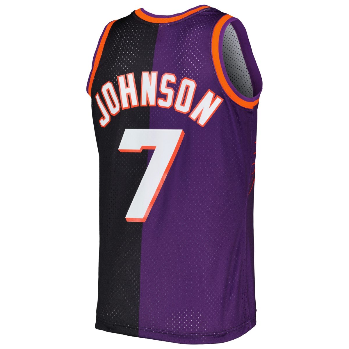 Phoenix Suns mens phoenix suns kevin johnson mitchell  ness purpleblack hardwood classics 199697 split swingman jersey Collection | Official Suns Shop