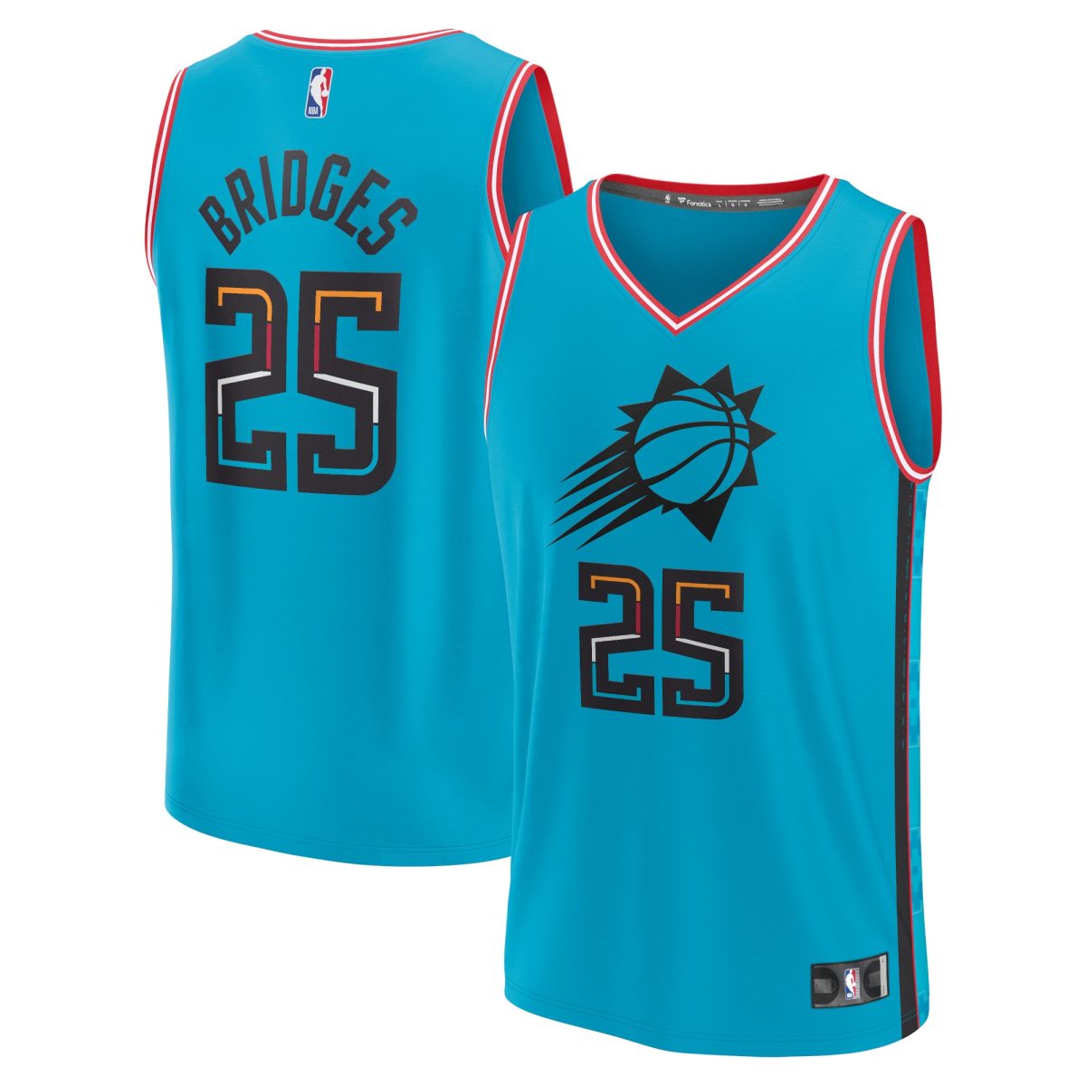Phoenix Suns mens phoenix suns mikal bridges fanatics teal fastbreak jersey – city edition Collection | Official Suns Shop
