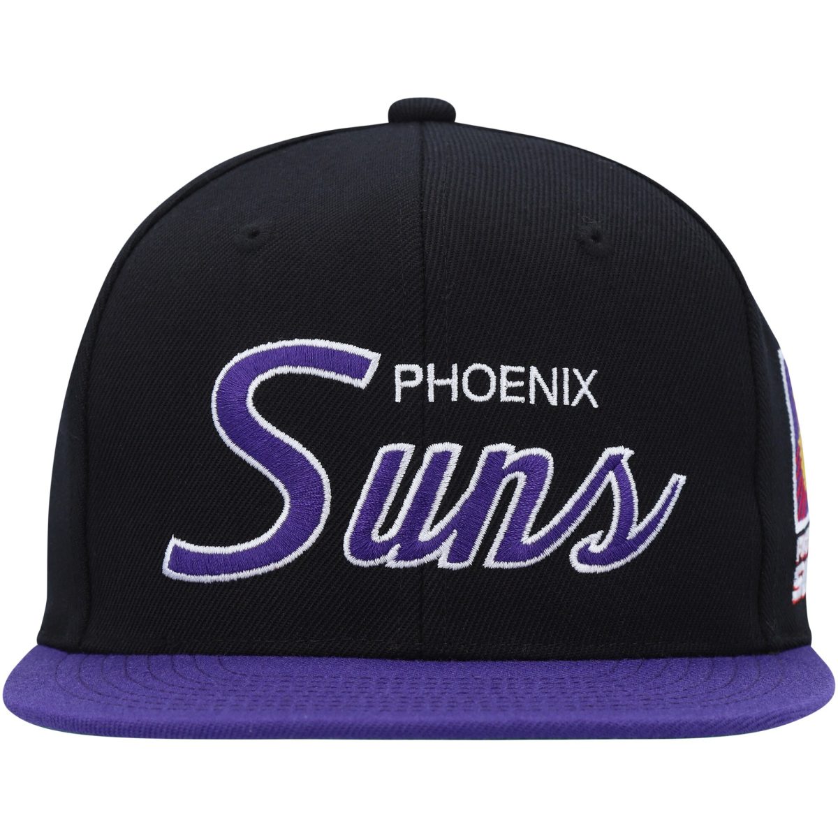 Phoenix Suns mens phoenix suns mitchell  ness black hardwood classics mvp team script 2.0 snapback hat Collection | Official Suns Shop