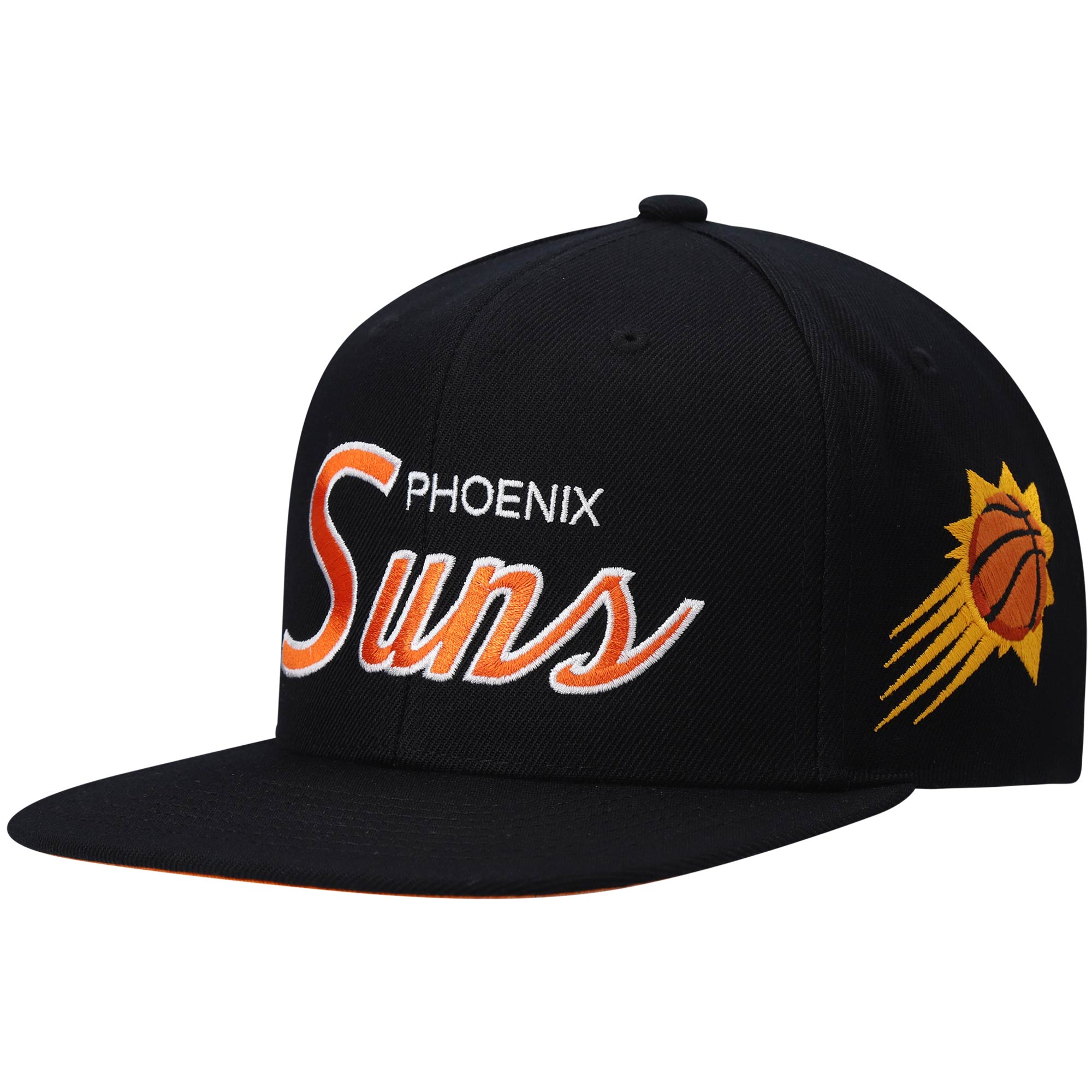 Phoenix Suns mens phoenix suns mitchell  ness black hardwood classics script 2.0 snapback hat Collection | Official Suns Shop