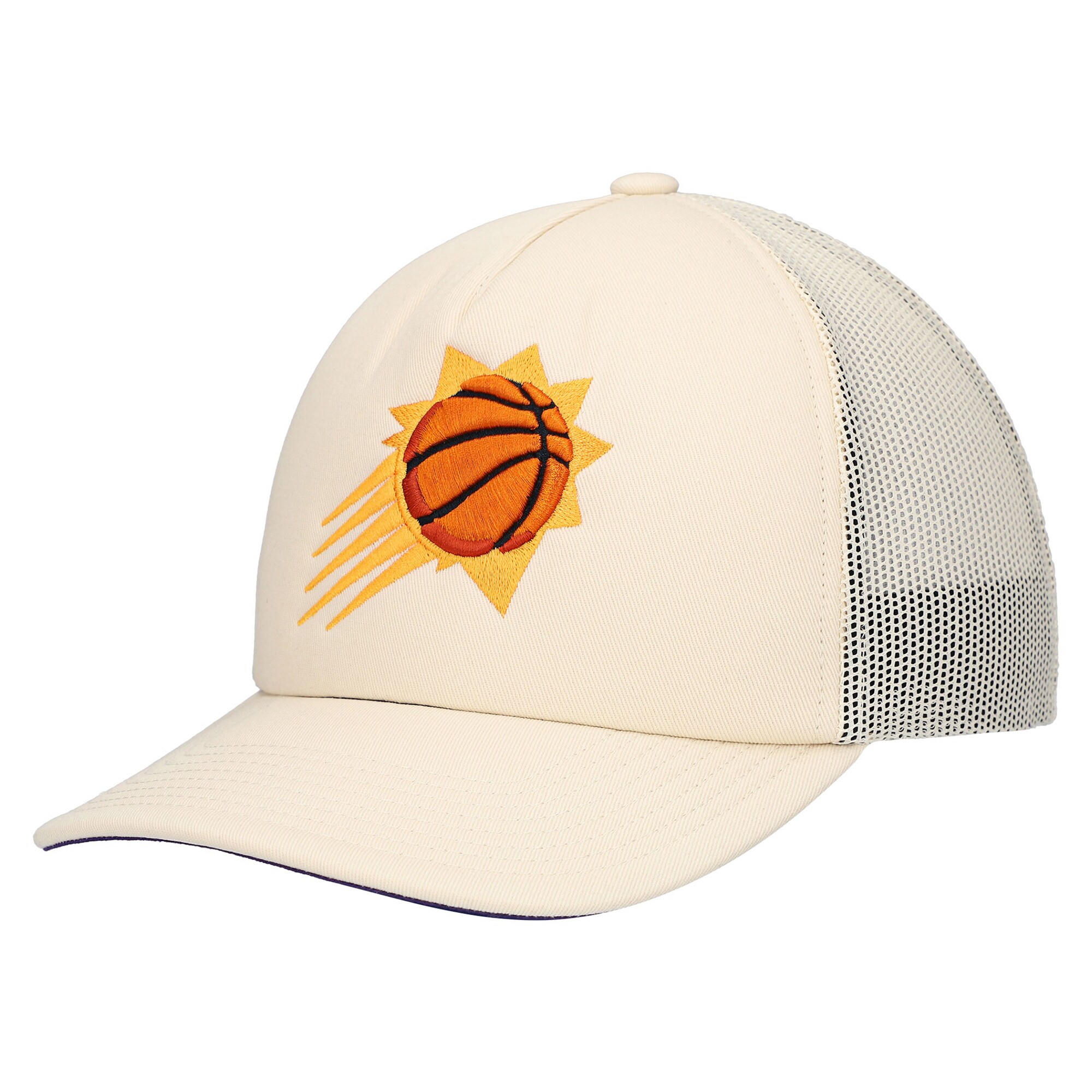 Phoenix Suns mens phoenix suns mitchell  ness cream trucker adjustable hat Collection | Official Suns Shop