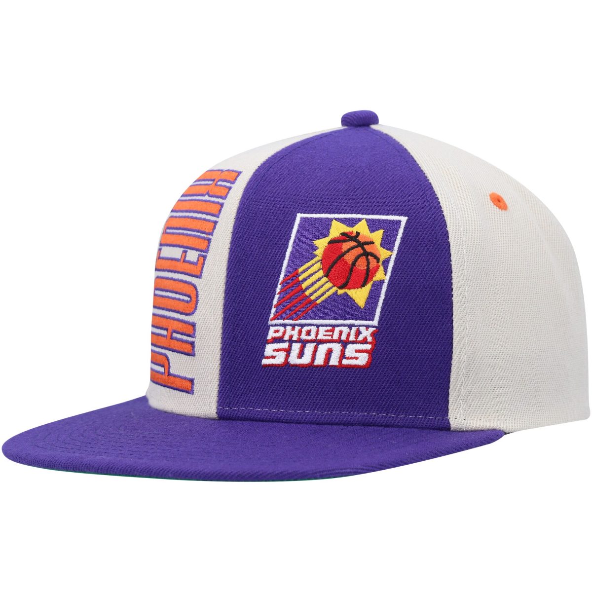 Phoenix Suns mens phoenix suns mitchell  ness creampurple hardwood classics pop snapback hat Collection | Official Suns Shop