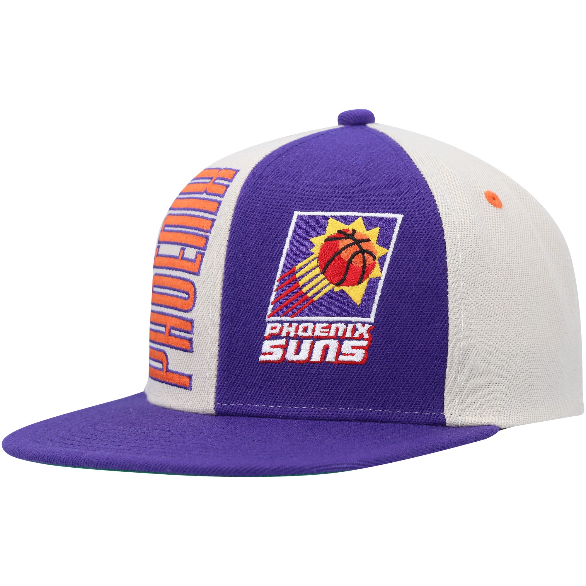 Phoenix Suns mens phoenix suns mitchell  ness creampurple hardwood classics pop snapback hat Collection | Official Suns Shop
