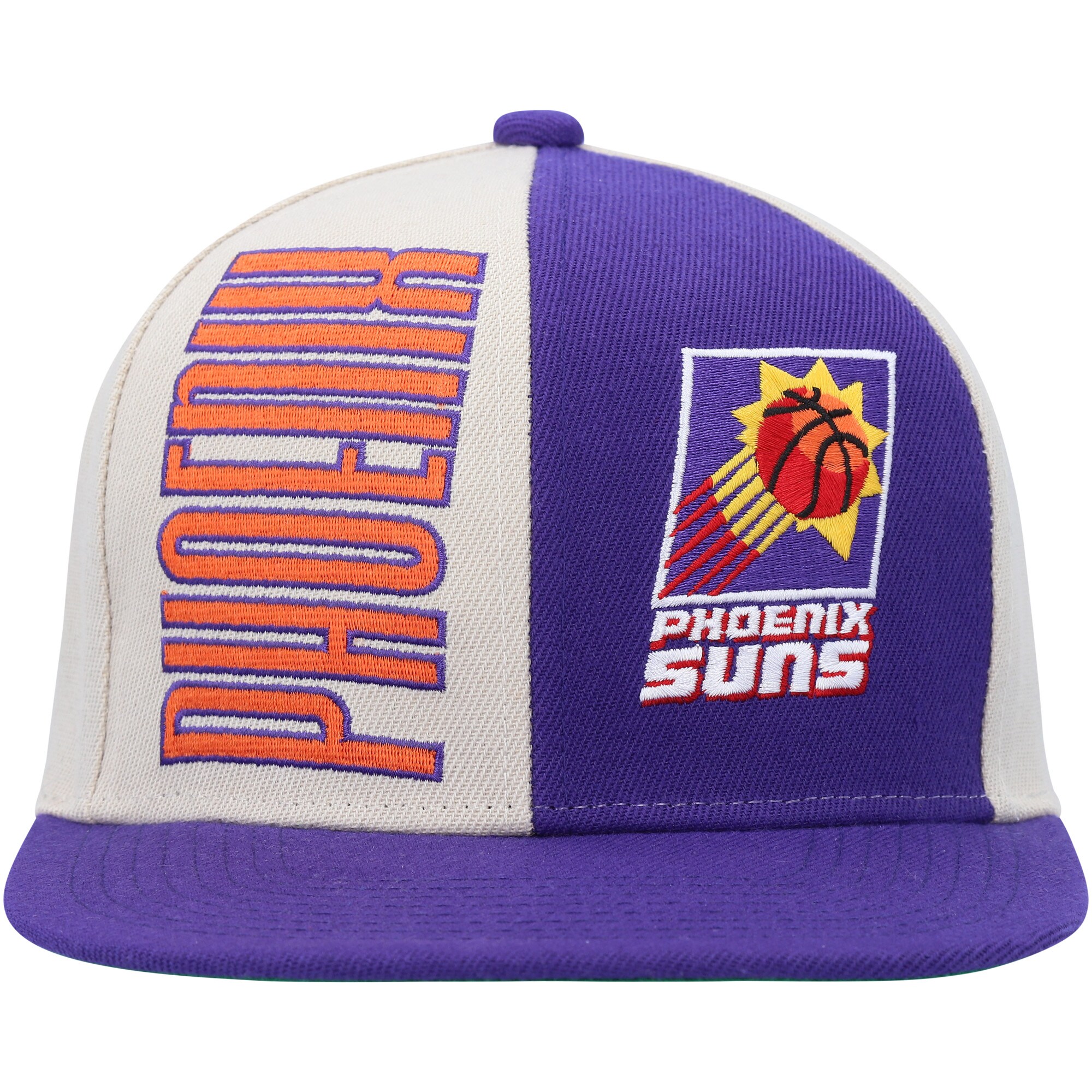 Phoenix Suns mens phoenix suns mitchell  ness creampurple hardwood classics pop snapback hat Collection | Official Suns Shop
