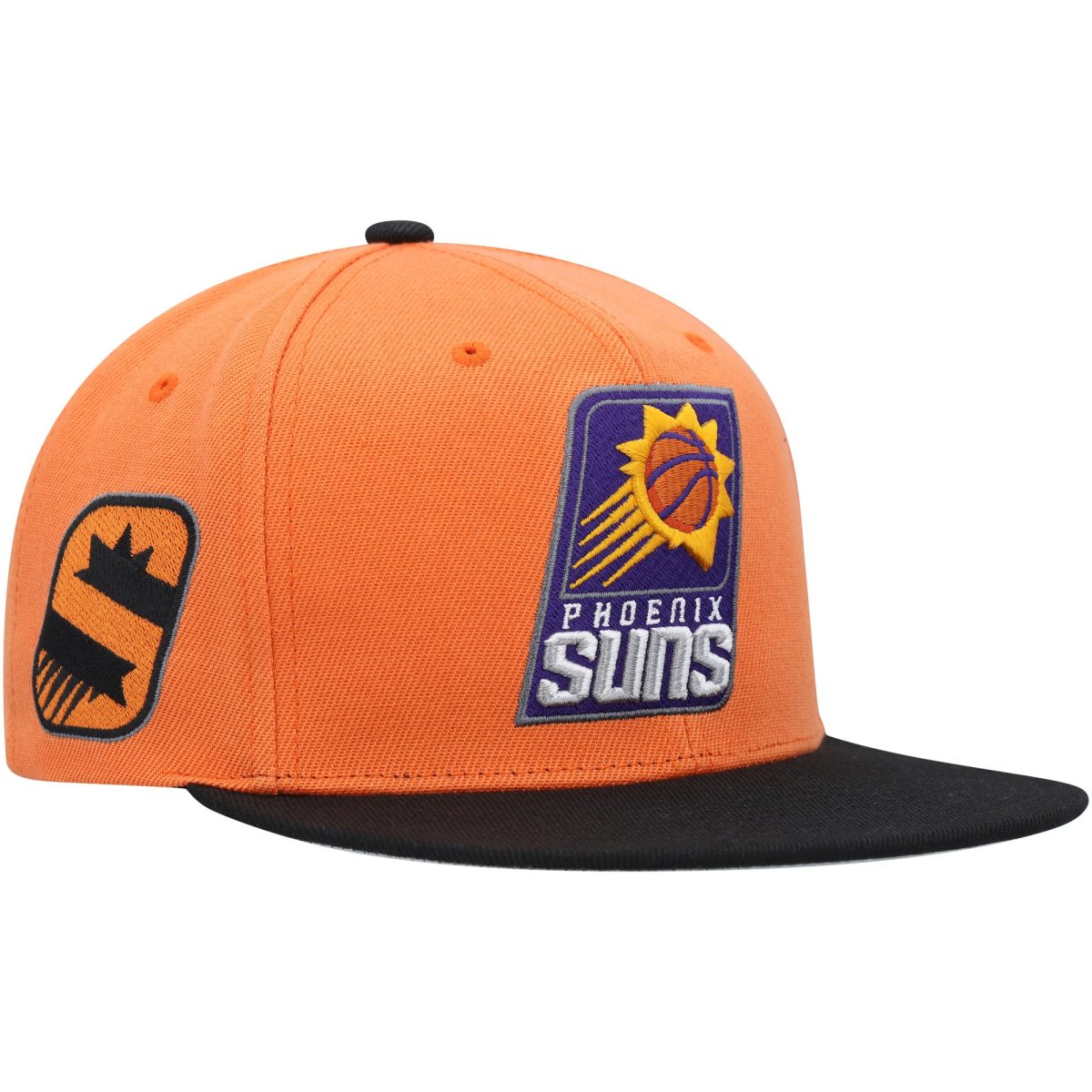 Phoenix Suns mens phoenix suns mitchell  ness orangeblack side core 2.0 snapback hat Collection | Official Suns Shop