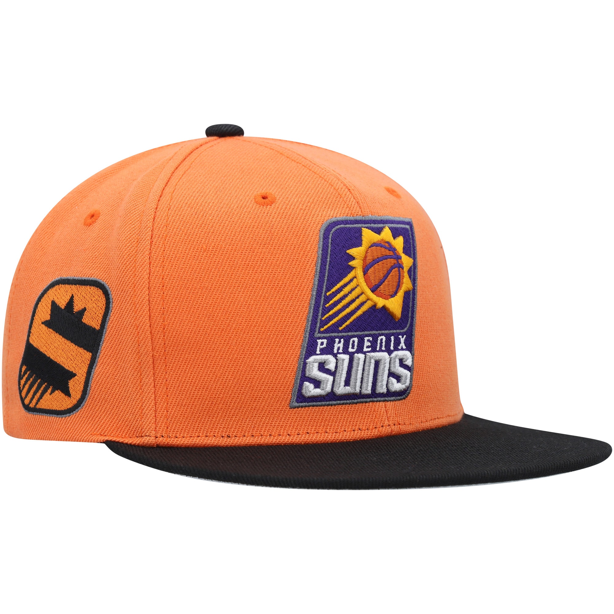 Phoenix Suns mens phoenix suns mitchell  ness orangeblack side core 2.0 snapback hat Collection | Official Suns Shop