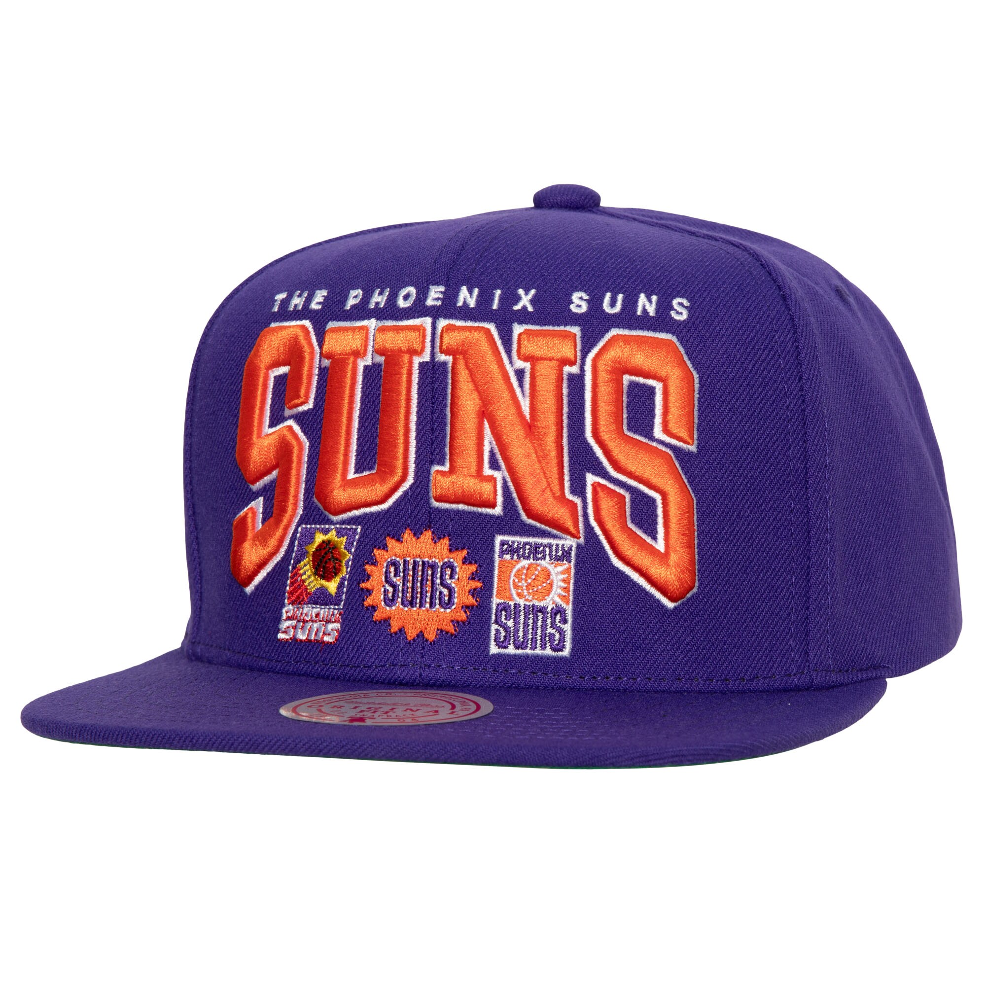 Phoenix Suns mens phoenix suns mitchell  ness purple champ stack snapback hat Collection | Official Suns Shop