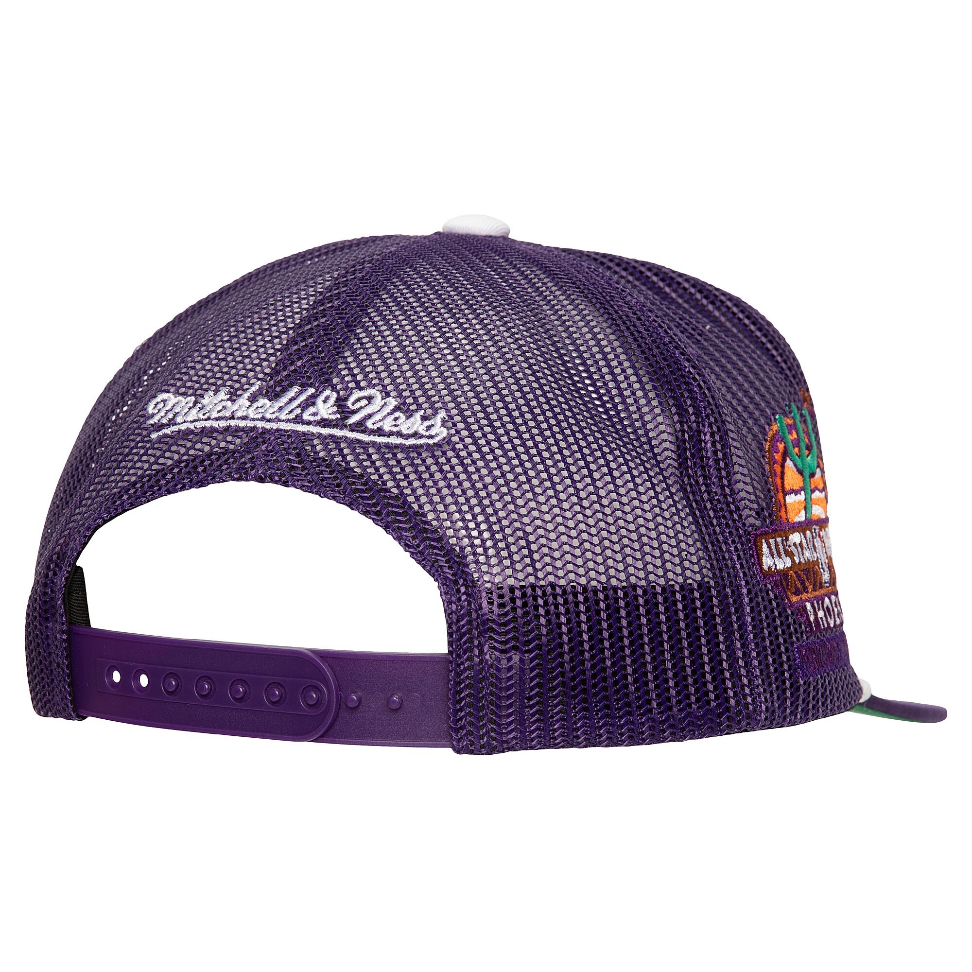 Phoenix Suns mens phoenix suns mitchell  ness purple roper meshback trucker snapback hat Collection | Official Suns Shop