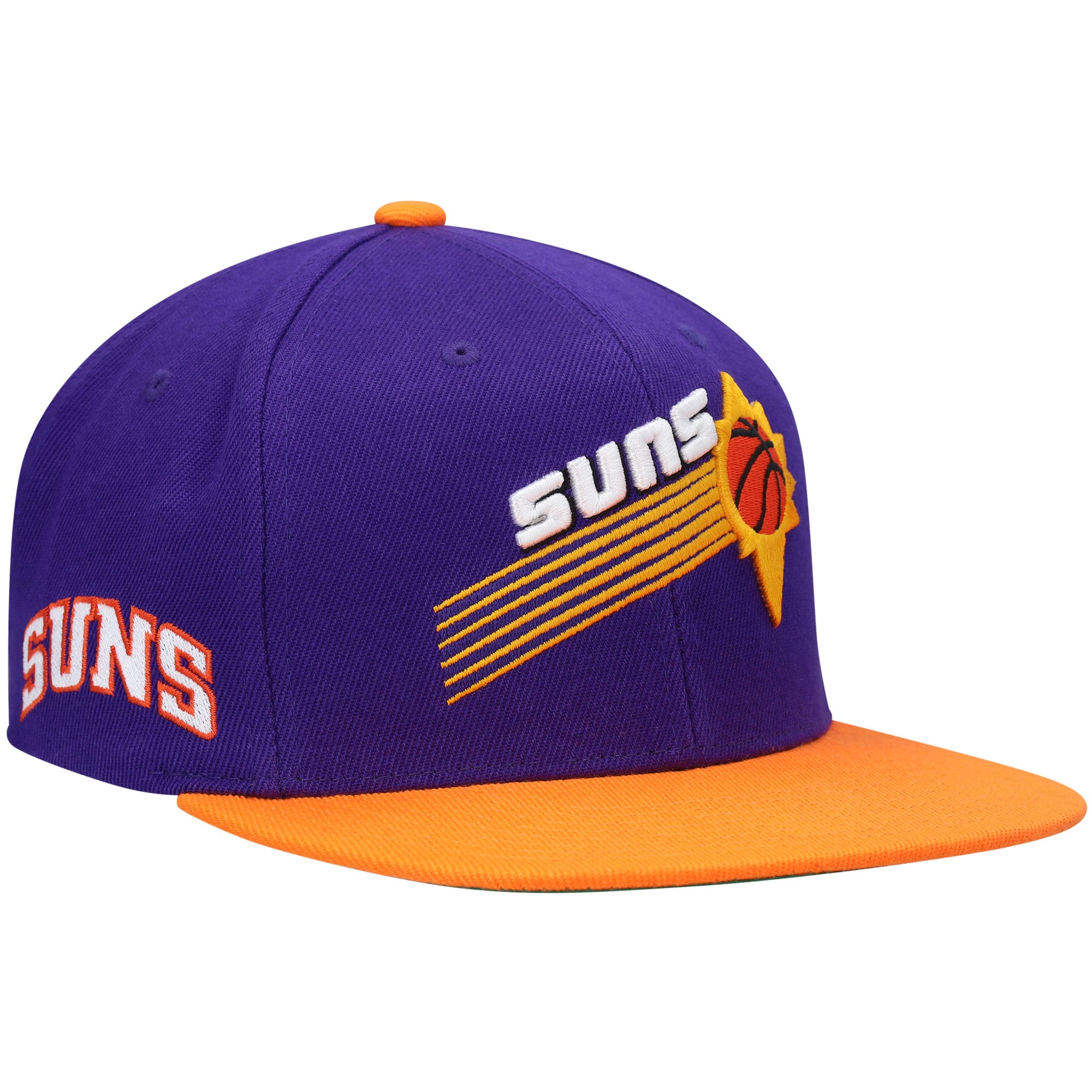 Phoenix Suns mens phoenix suns mitchell  ness purpleorange hardwood classics snapback hat Collection | Official Suns Shop