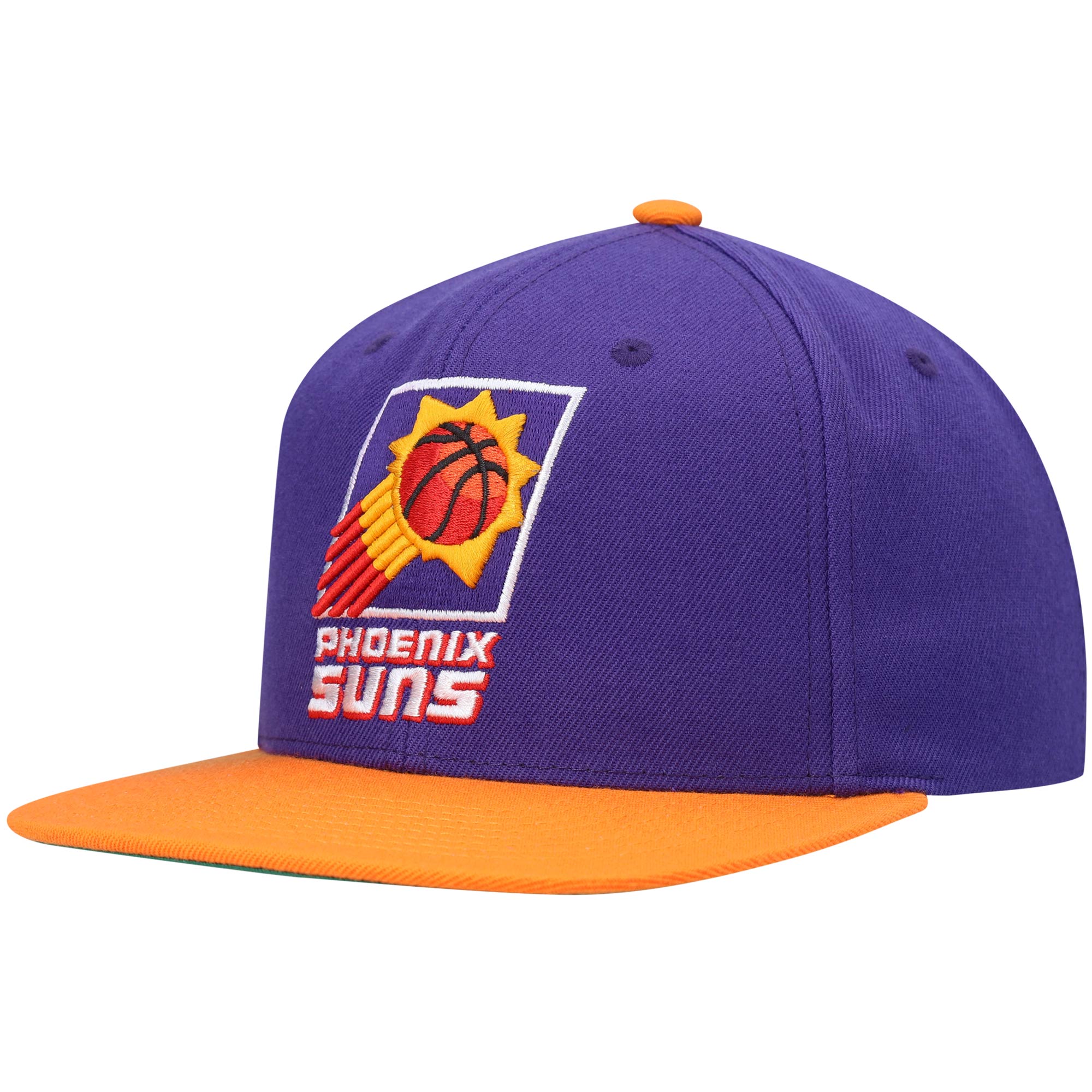 Phoenix Suns mens phoenix suns mitchell  ness purpleorange hardwood classics team two-tone 2.0 snapback hat Collection | Official Suns Shop