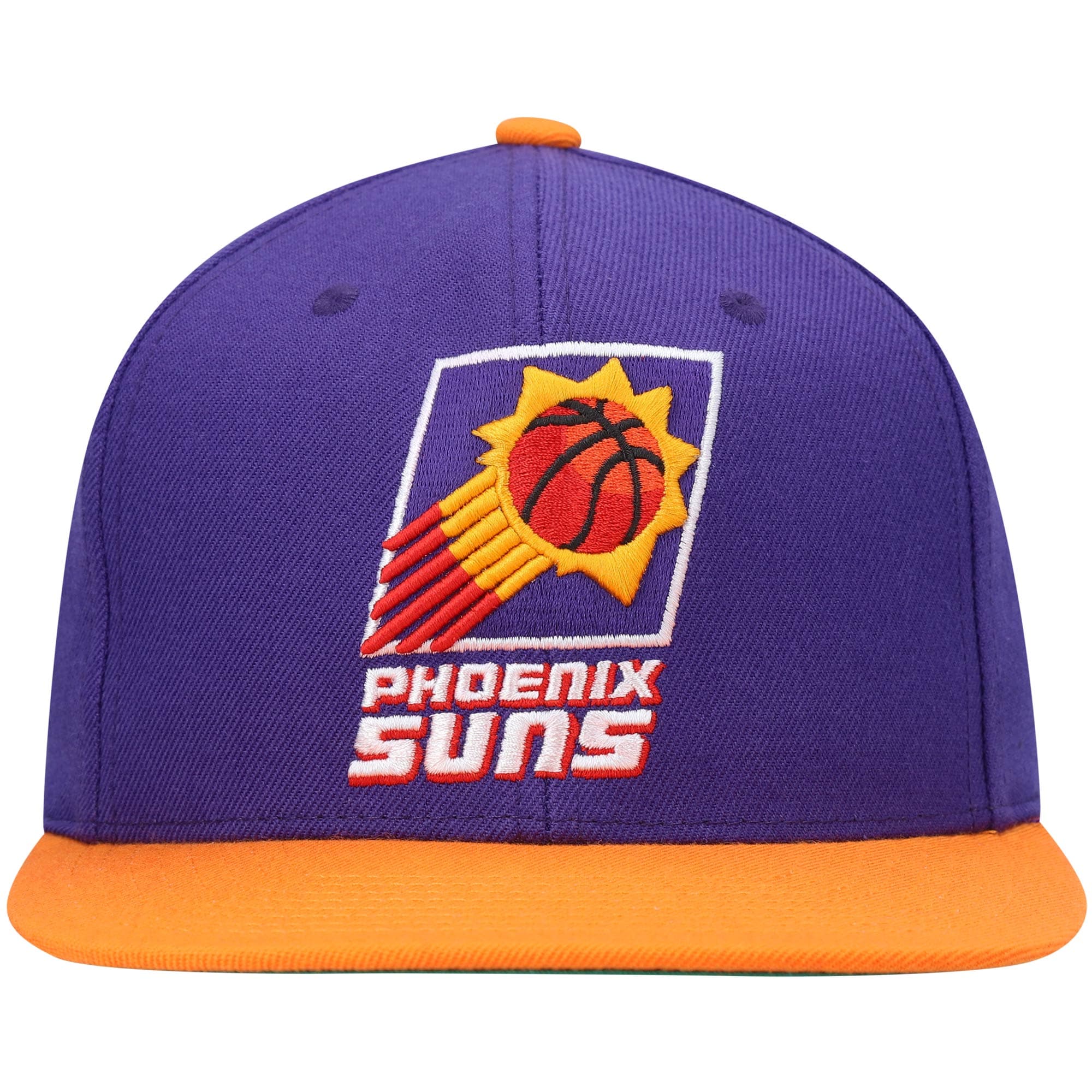 Phoenix Suns mens phoenix suns mitchell  ness purpleorange hardwood classics team two-tone 2.0 snapback hat Collection | Official Suns Shop