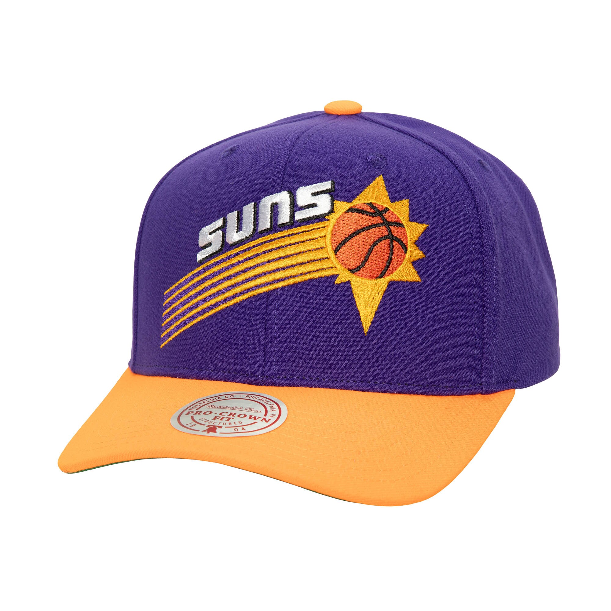 Phoenix Suns mens phoenix suns mitchell  ness purpleorange soul xl logo pro crown snapback hat Collection | Official Suns Shop