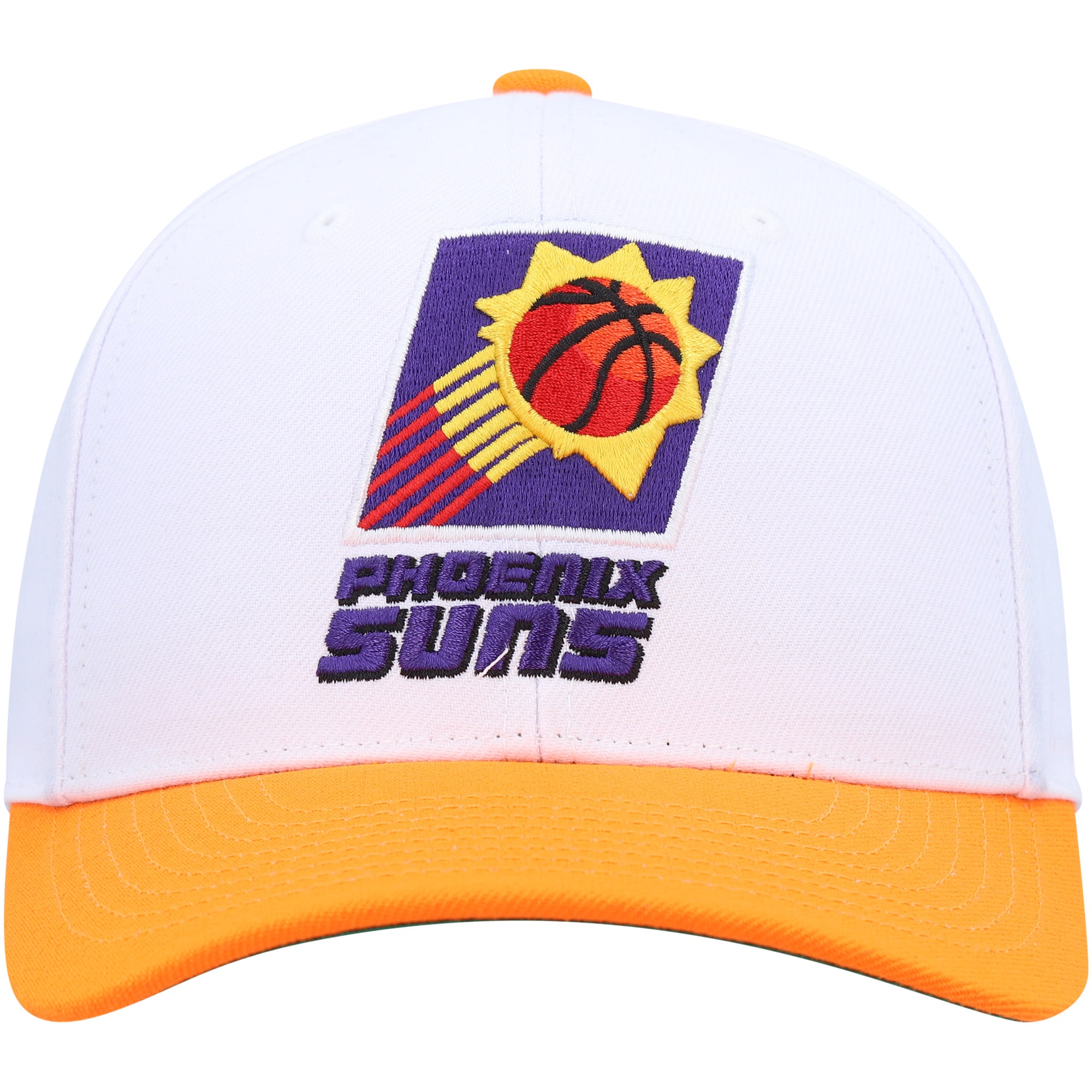 Phoenix Suns mens phoenix suns mitchell  ness whiteorange hardwood classics core 2-tone 2.0 pro snapback hat Collection | Official Suns Shop