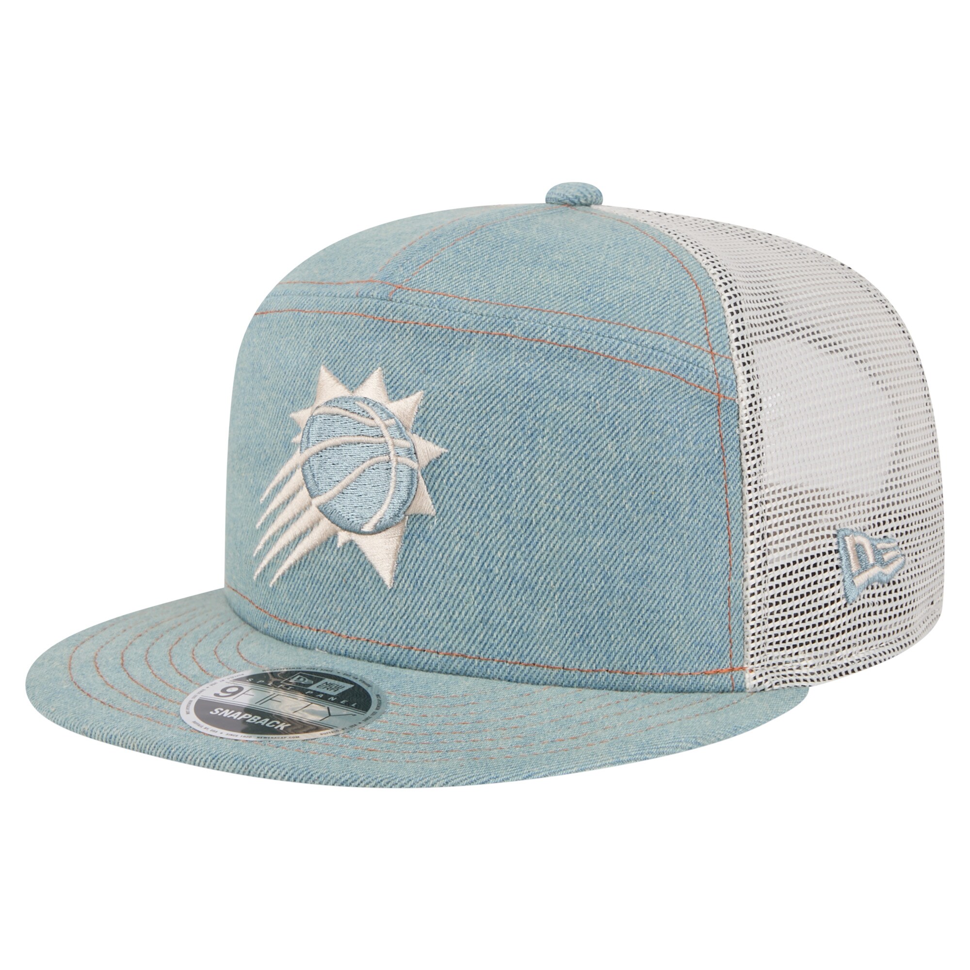 Phoenix Suns mens phoenix suns new era adventure denim split panel 9fifty snapback trucker hat Collection | Official Suns Shop