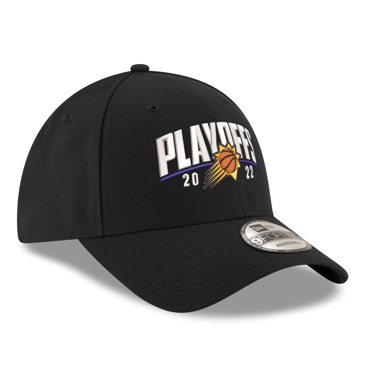 Phoenix Suns mens phoenix suns new era black 2022 nba playoffs arch 9forty adjustable hat Collection | Official Suns Shop
