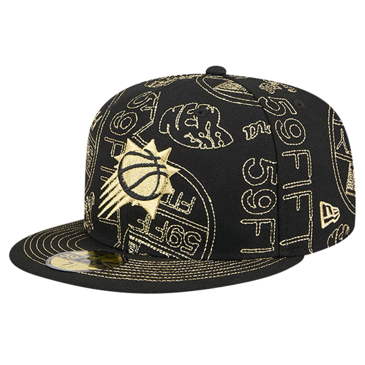 Phoenix Suns mens phoenix suns new era black 59fifty day allover print stencil fitted hat Collection | Official Suns Shop