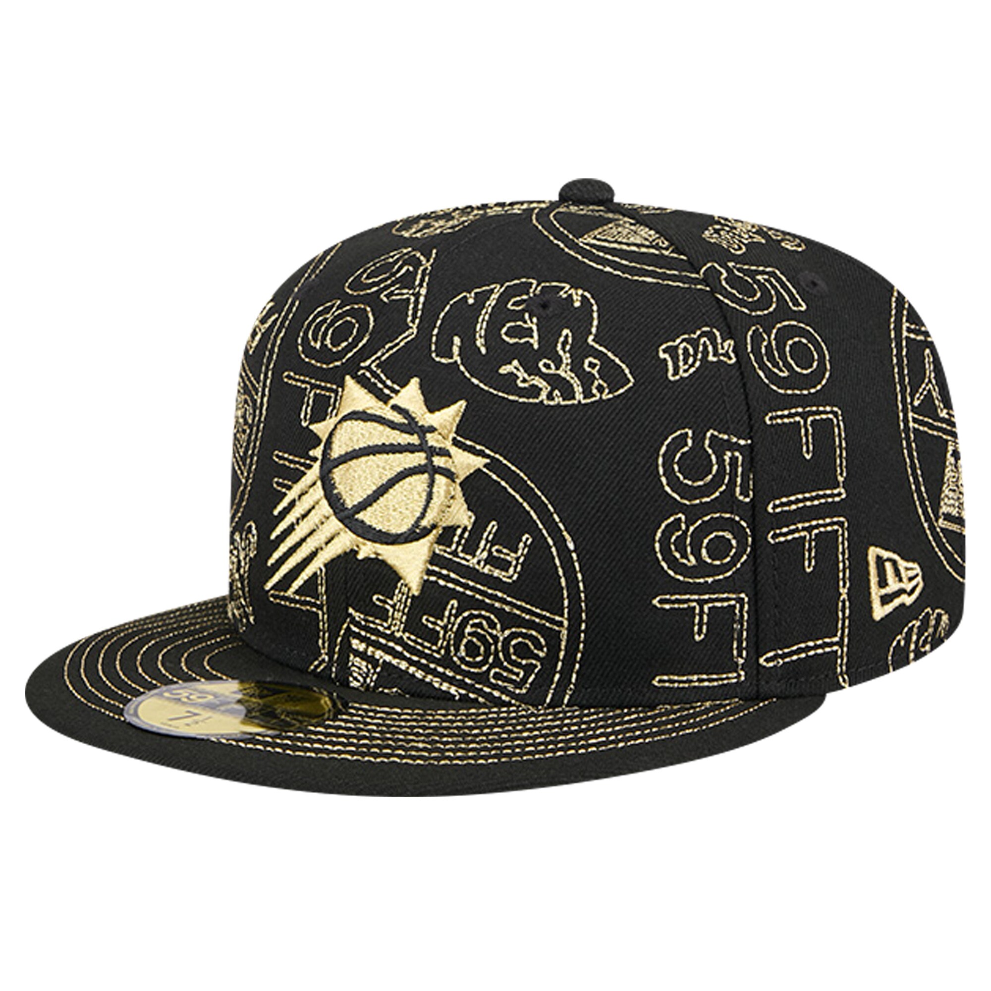 Phoenix Suns mens phoenix suns new era black 59fifty day allover print stencil fitted hat Collection | Official Suns Shop