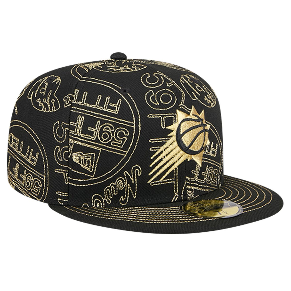 Phoenix Suns mens phoenix suns new era black 59fifty day allover print stencil fitted hat Collection | Official Suns Shop