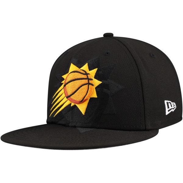 Phoenix Suns mens phoenix suns new era black blackout shadow logo 59fifty fitted hat Collection | Official Suns Shop