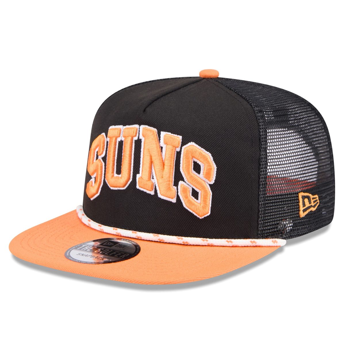 Phoenix Suns mens phoenix suns new era blackorange throwback team arch golfer snapback hat Collection | Official Suns Shop