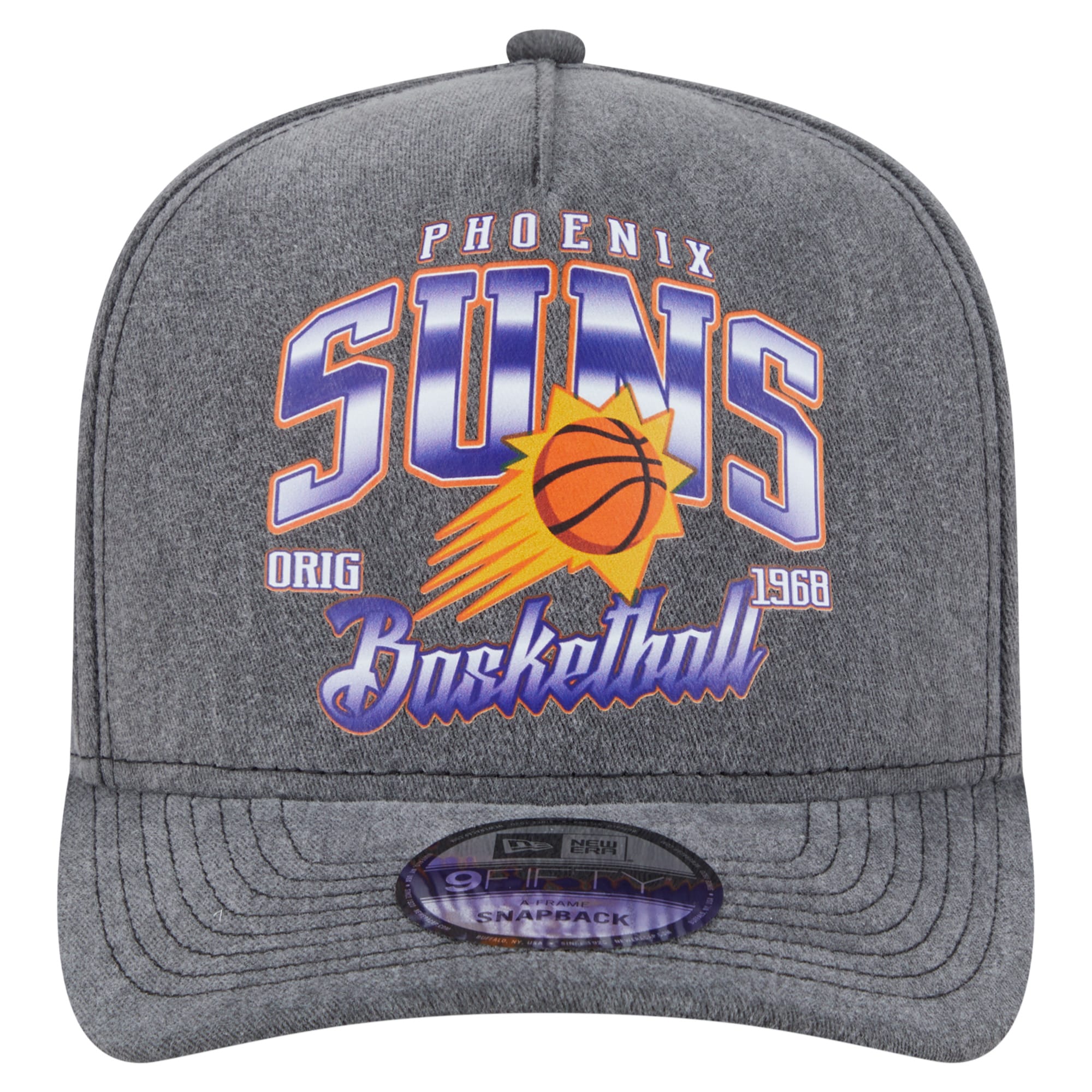 Phoenix Suns mens phoenix suns new era charcoal throwback washed pre-curved 9fifty snapback hat Collection | Official Suns Shop