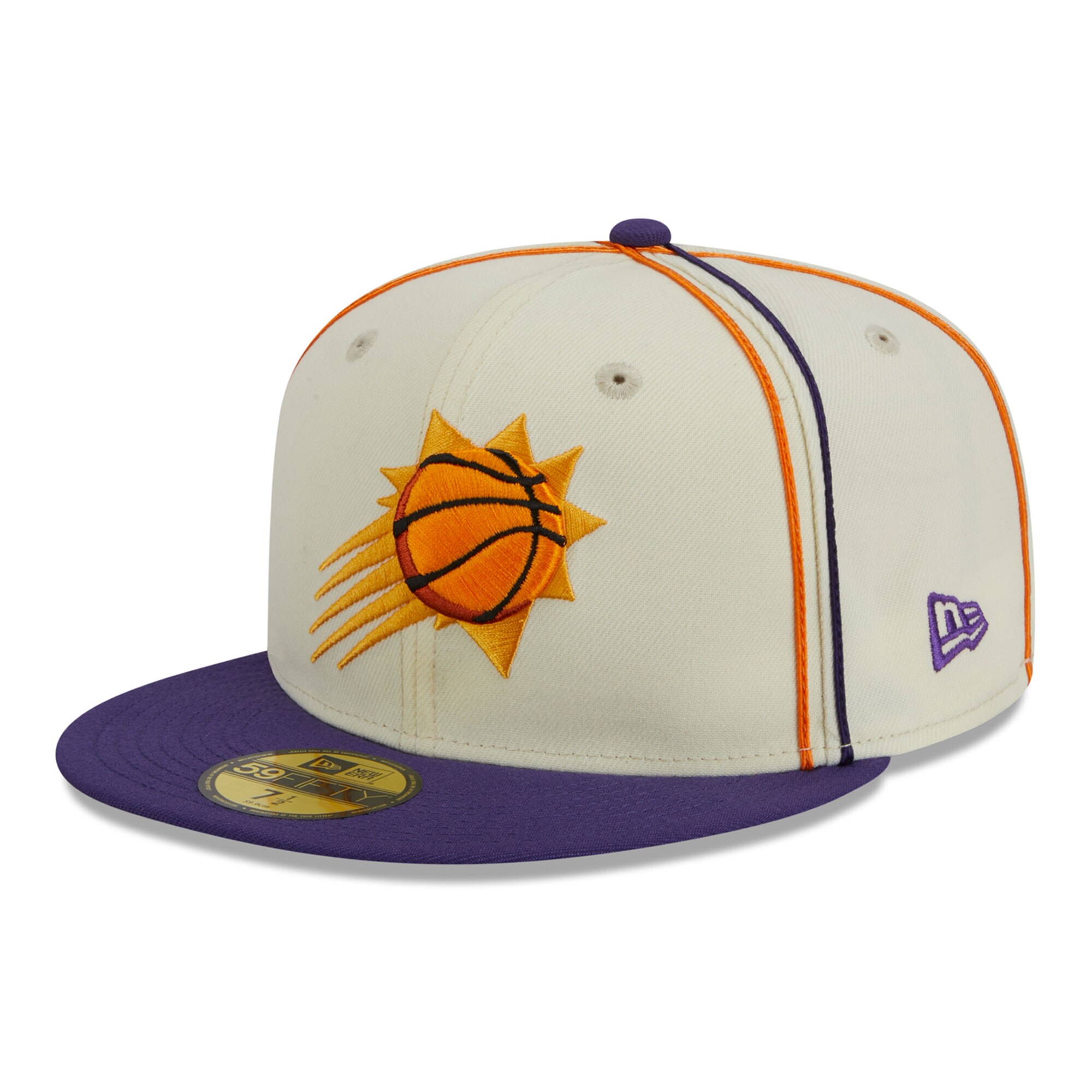 Phoenix Suns mens phoenix suns new era creampurple piping 2-tone 59fifty fitted hat Collection | Official Suns Shop