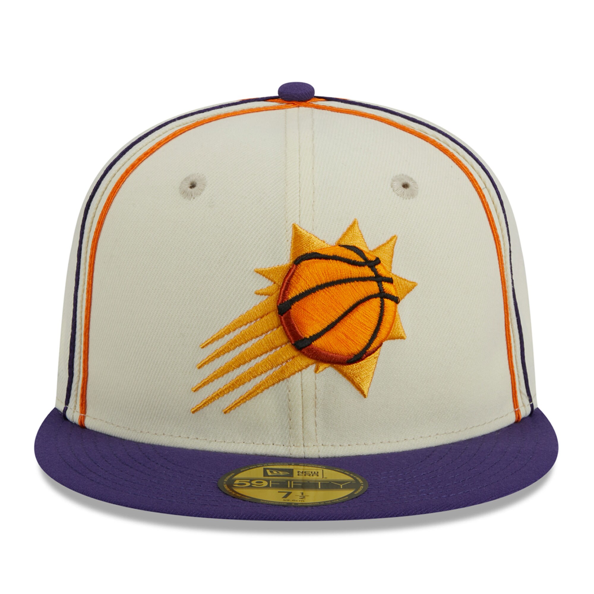 Phoenix Suns mens phoenix suns new era creampurple piping 2-tone 59fifty fitted hat Collection | Official Suns Shop