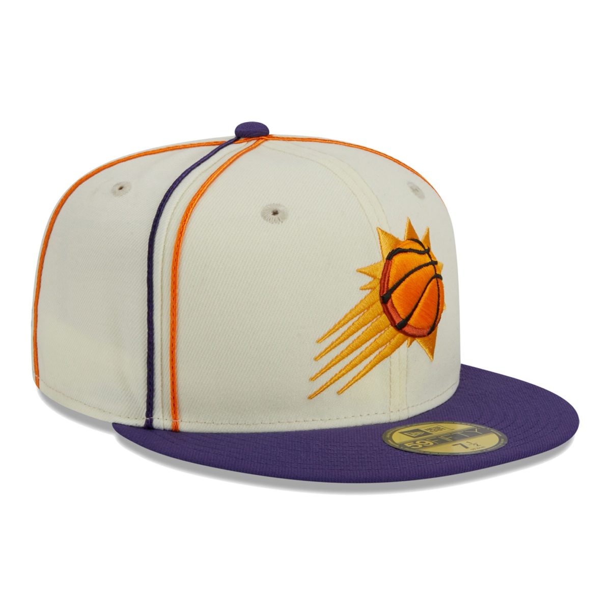 Phoenix Suns mens phoenix suns new era creampurple piping 2-tone 59fifty fitted hat Collection | Official Suns Shop