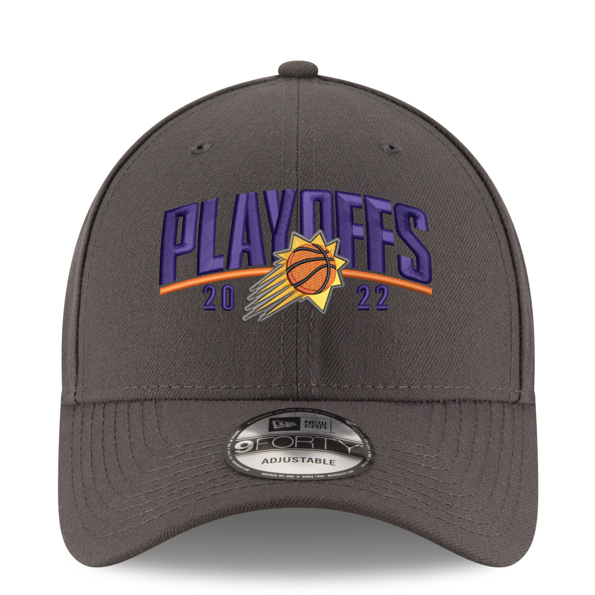 Phoenix Suns mens phoenix suns new era gray 2022 nba playoffs arch 9forty adjustable hat Collection | Official Suns Shop